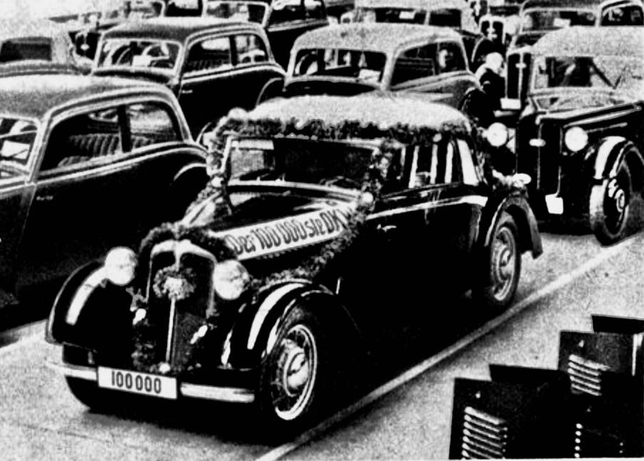 Anniversary DKW car number 100,000 from 1936