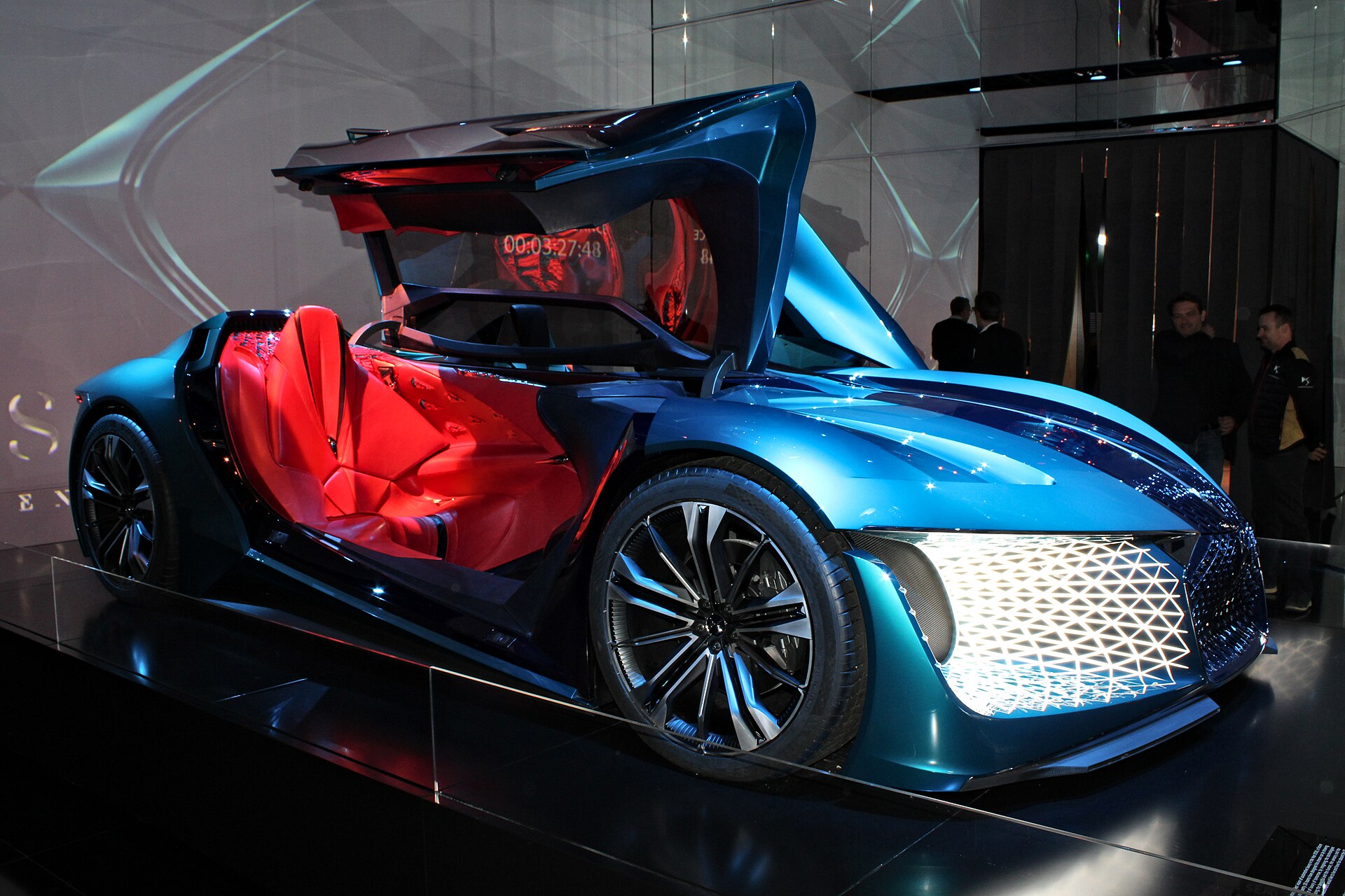 DS X E-Tense concept car on display
