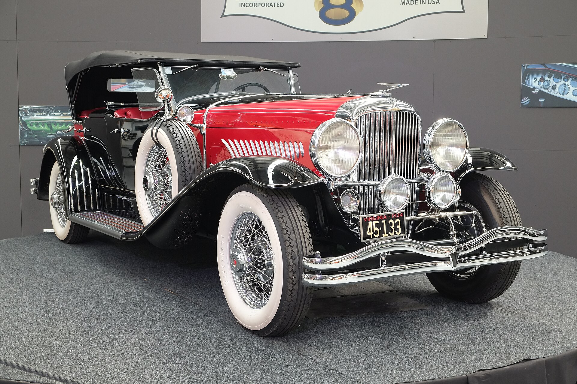 Duesenberg Model J of 1934 in a museum