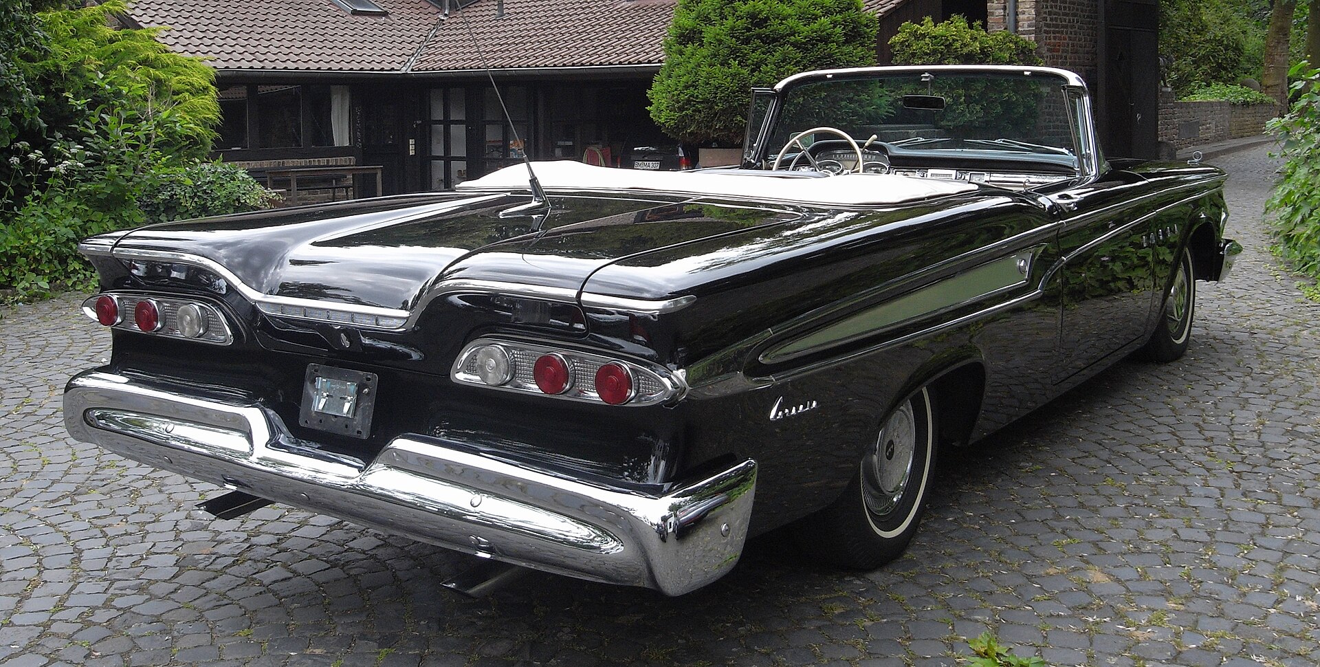 1959 Edsel Corsair convertible with the top down