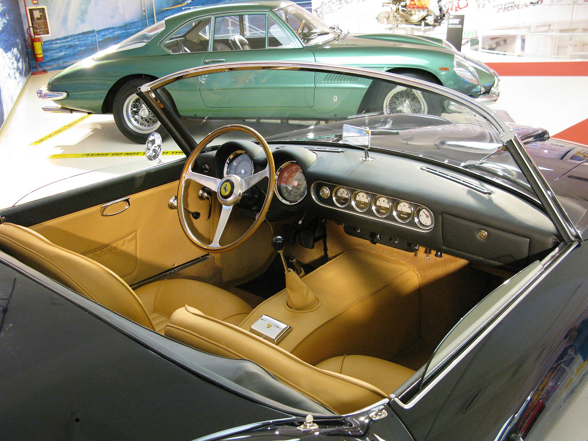 Ferrari 250 GT California Spyder dashboard and steering wheel