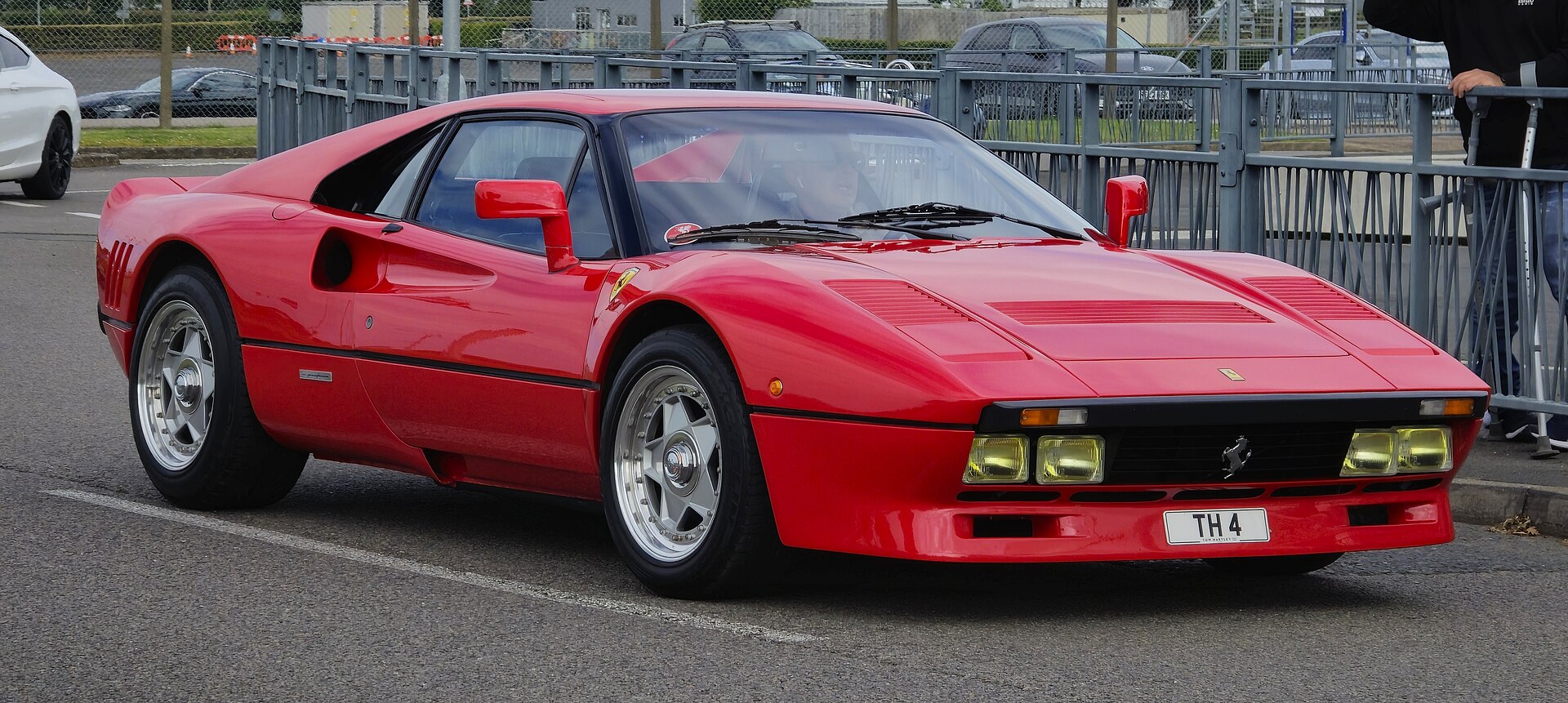Red 1986 Ferrari 288 GTO, side view