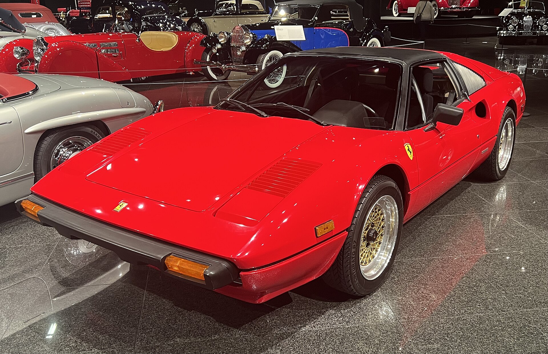 Ferrari 308 GTS in a museum