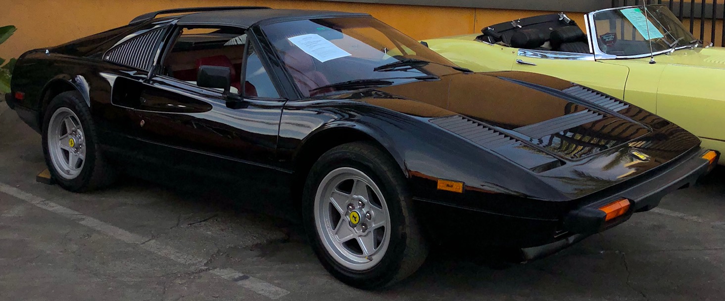 Black Ferrari 308 GTS targa