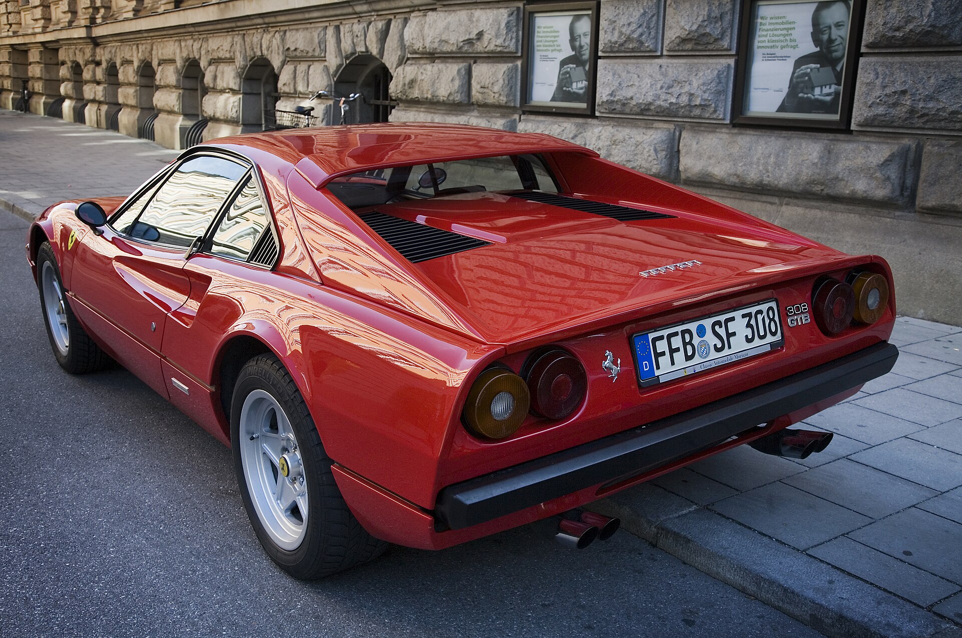 Ferrari 308 GTB parked in a street