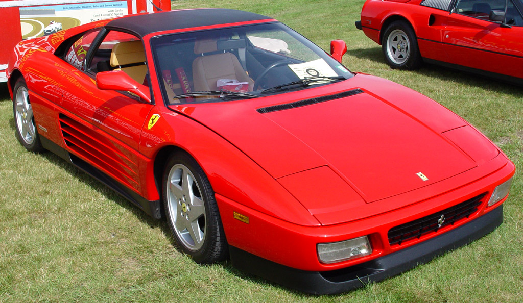 Ferrari 348 ts targa, side three-quarter view