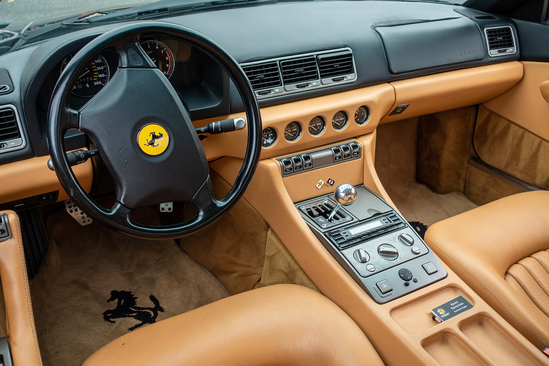Ferrari 456 interior and dashboard
