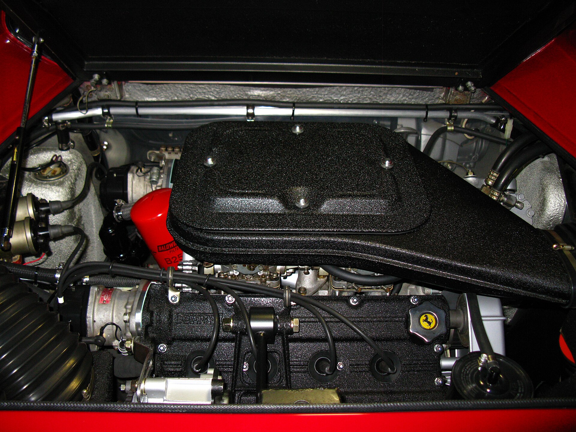 Ferrari Dino 308 GT4 V8 engine bay