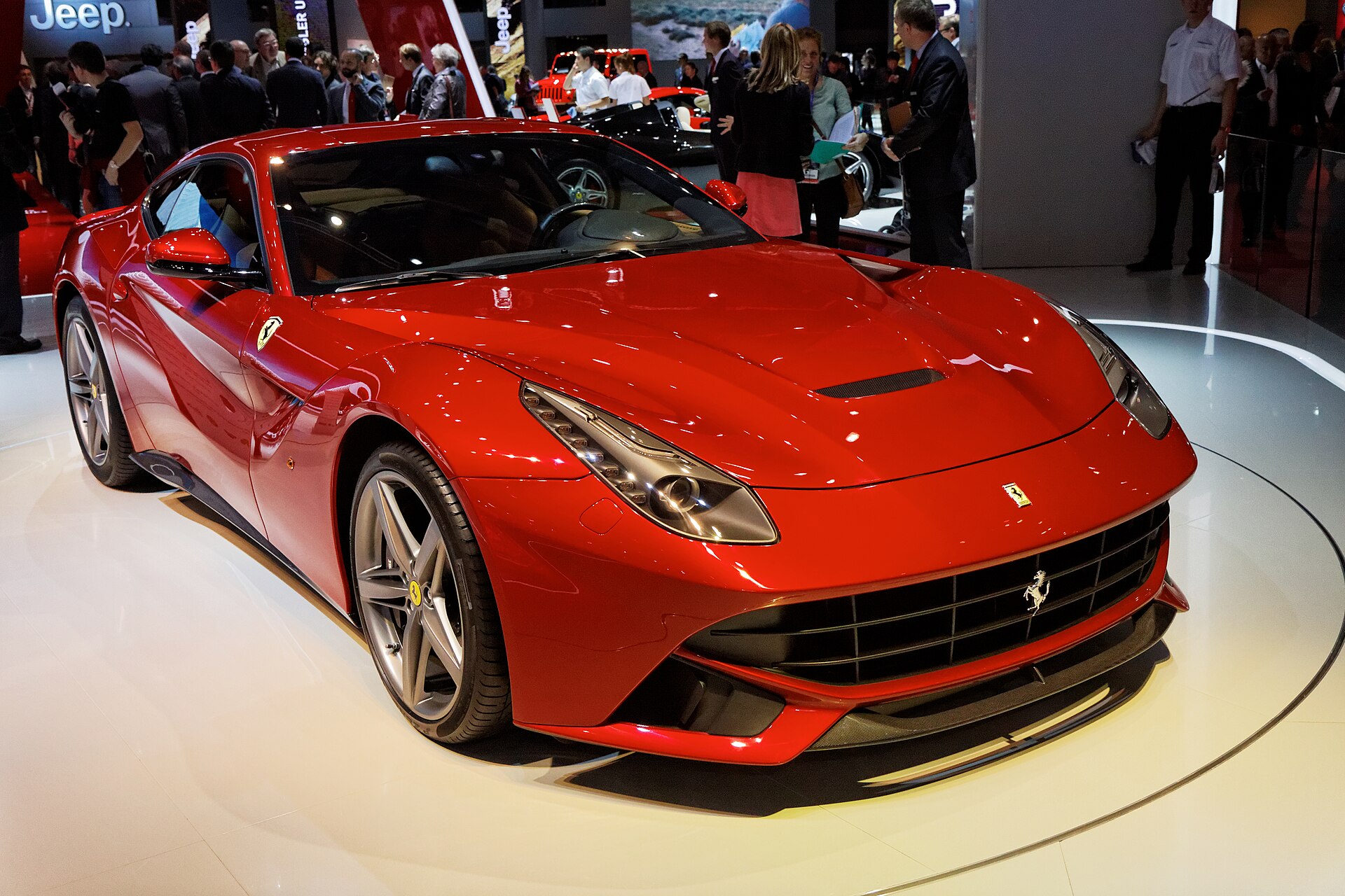 Ferrari F12 Berlinetta on the Paris Motor Show stand in 2012