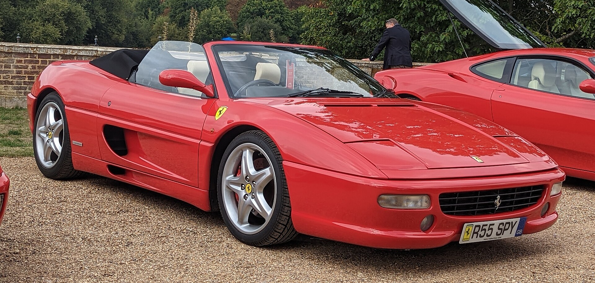 Ferrari F355 Spider convertible with roof down