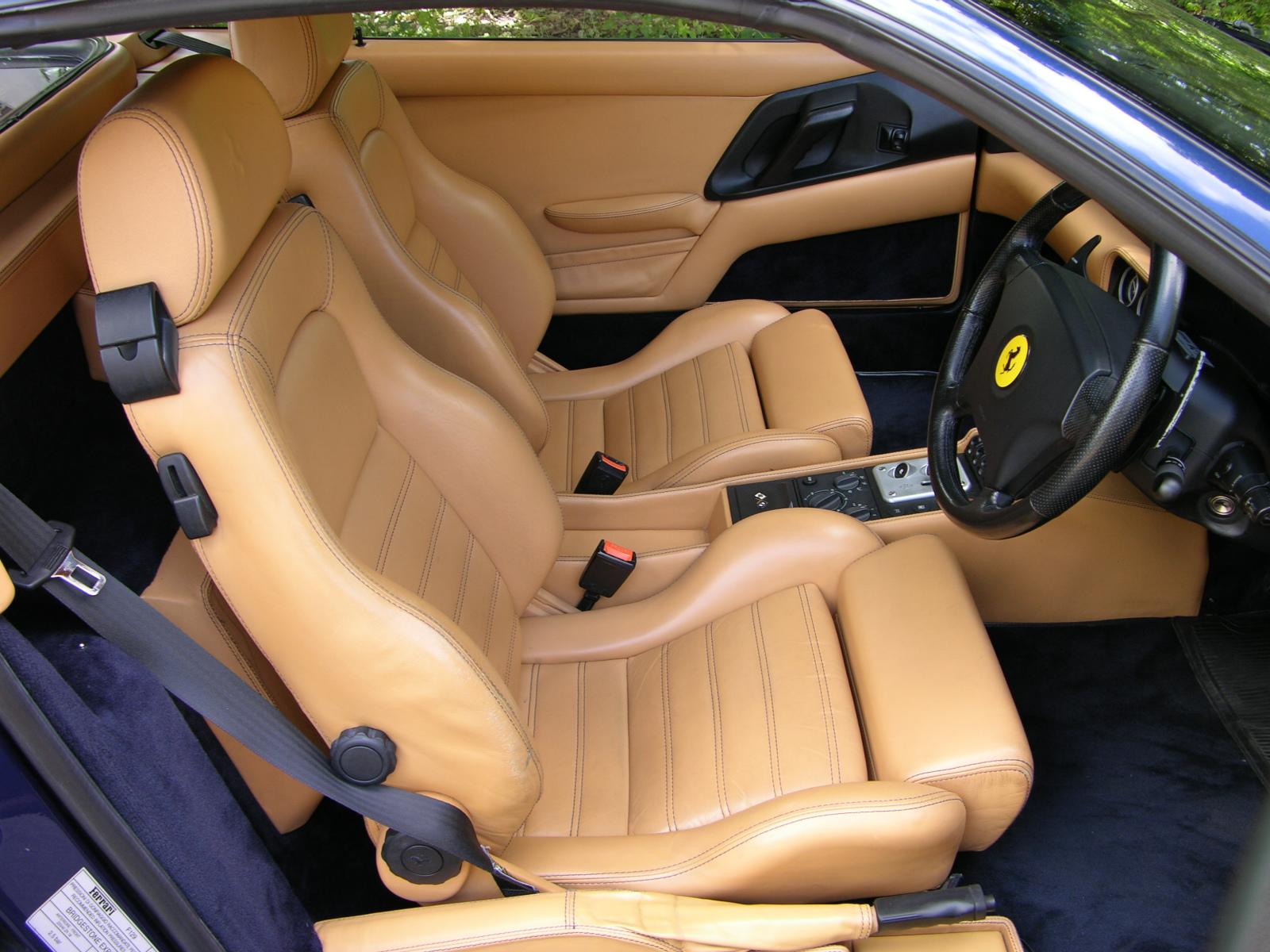 Ferrari F355 GTS interior with leather seats