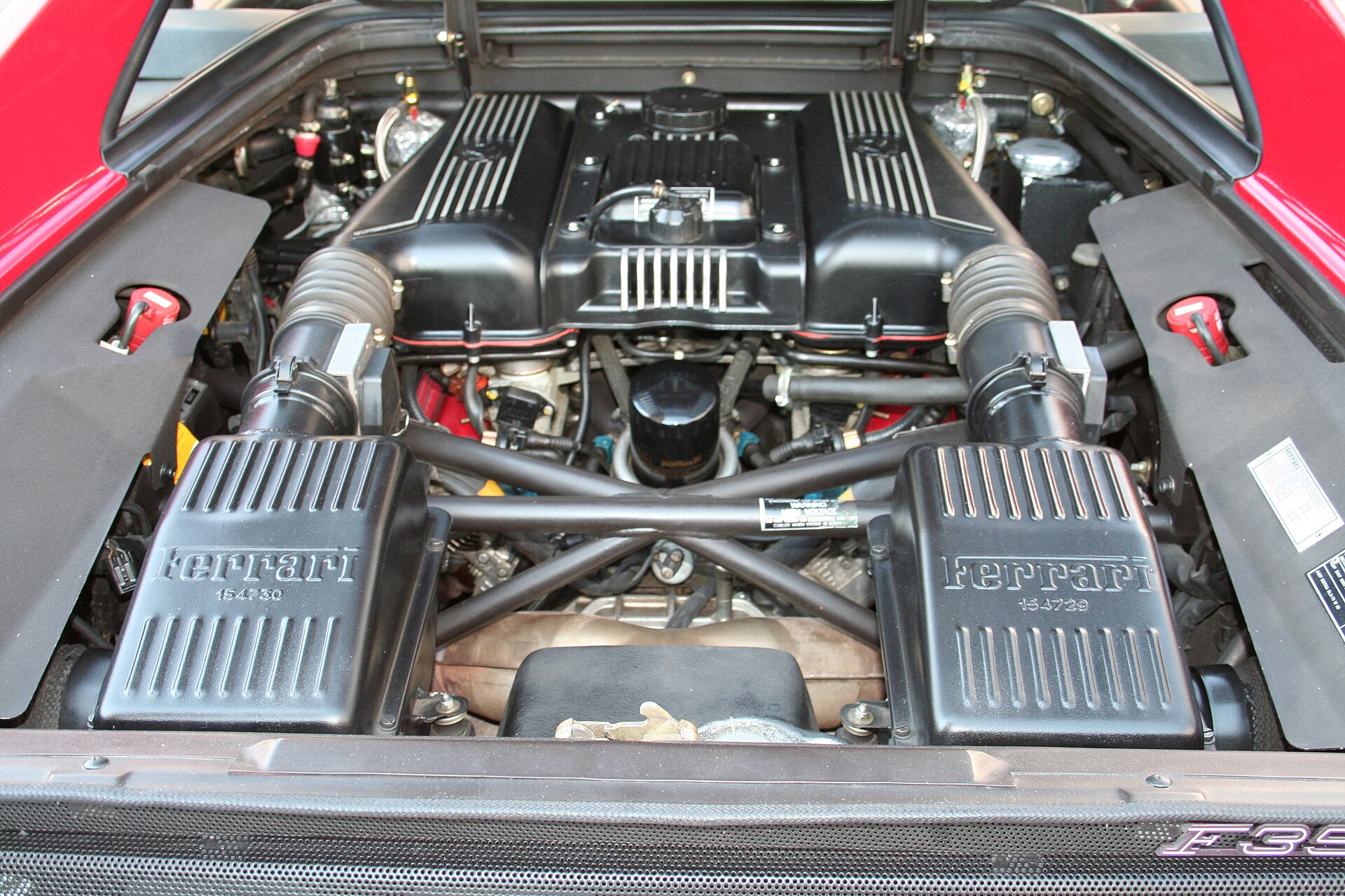 Ferrari F355 Spider V8 engine bay