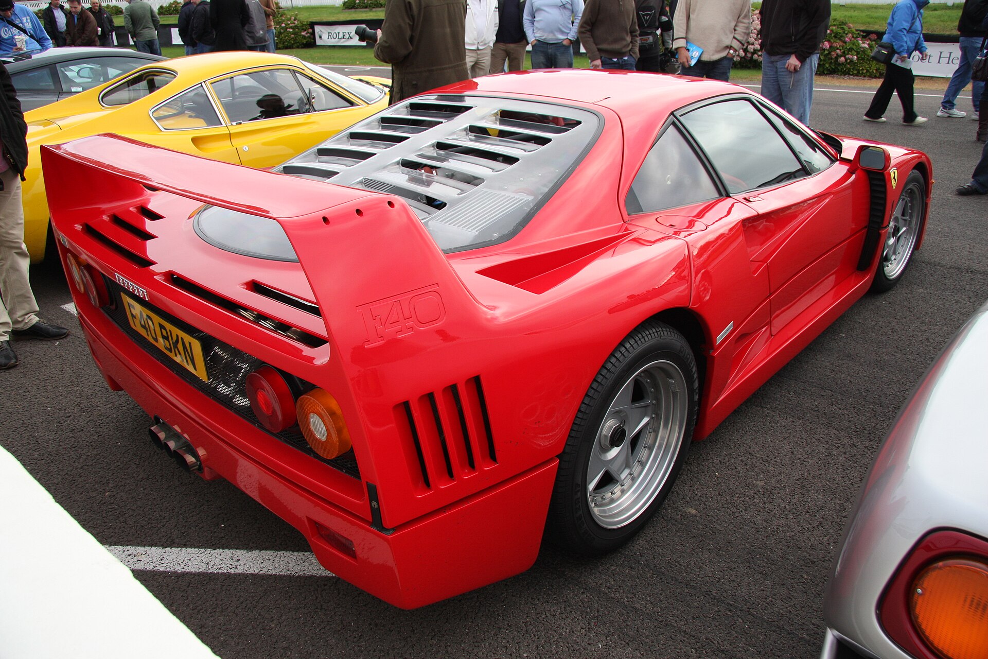 Ferrari F40 rear three-quarter view