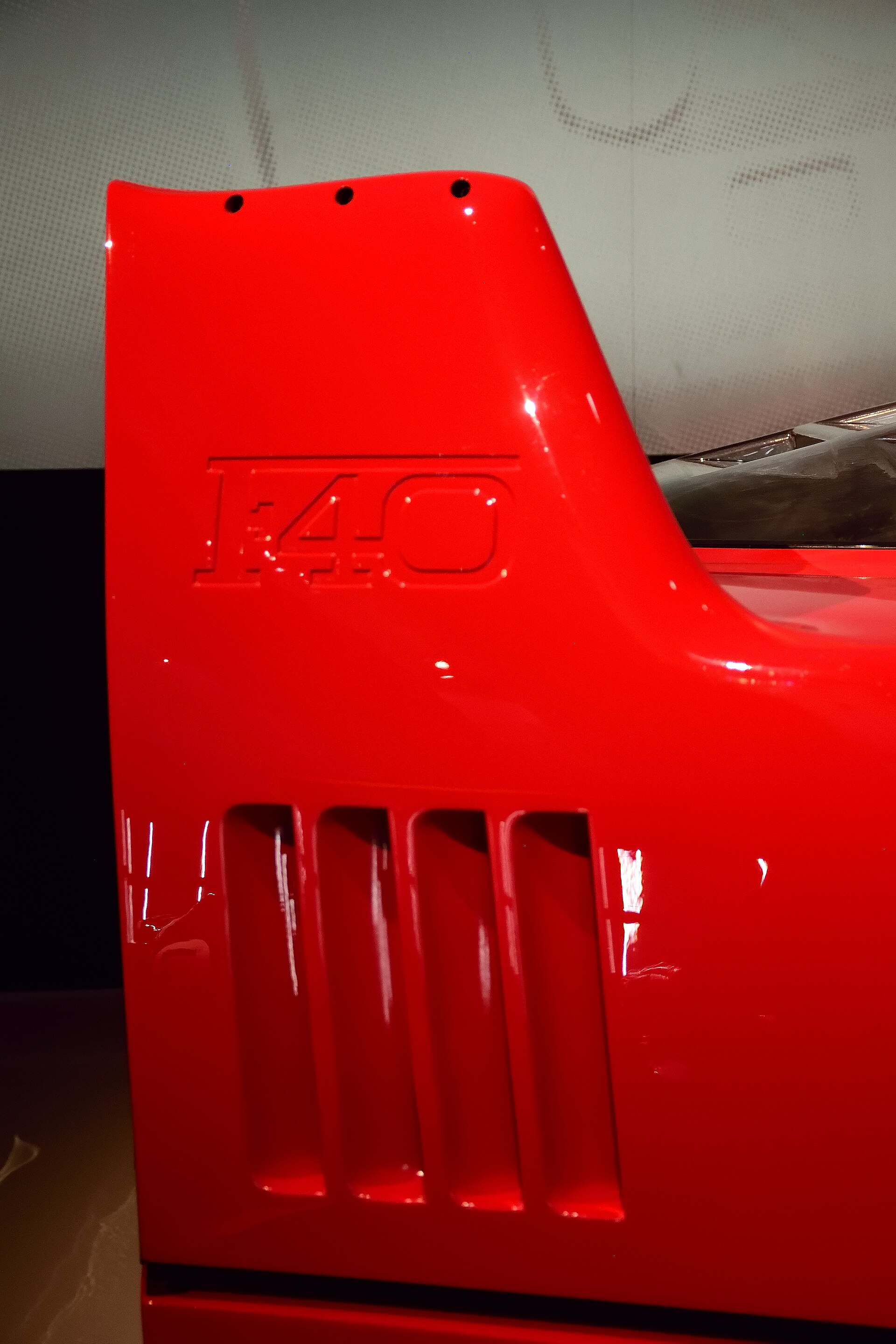Ferrari F40 rear view with fixed rear wing