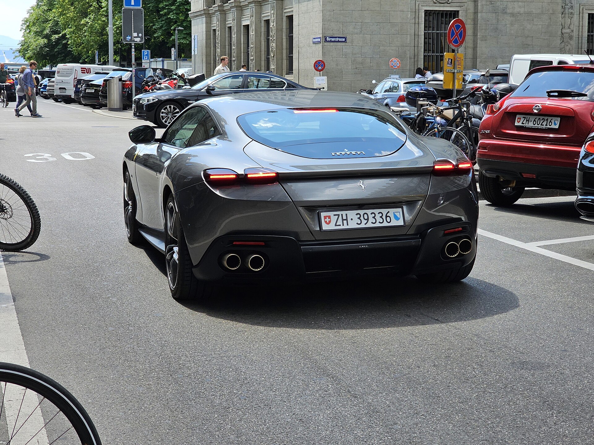 Dark grey Ferrari Roma coupé