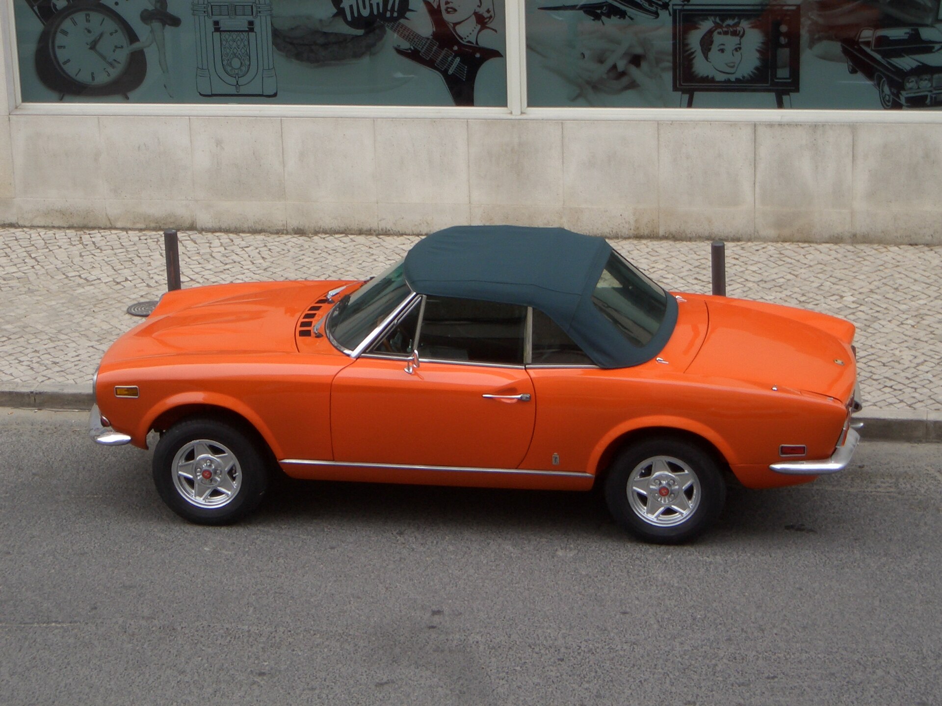 Classic Fiat 124 Sport Spider, rear view