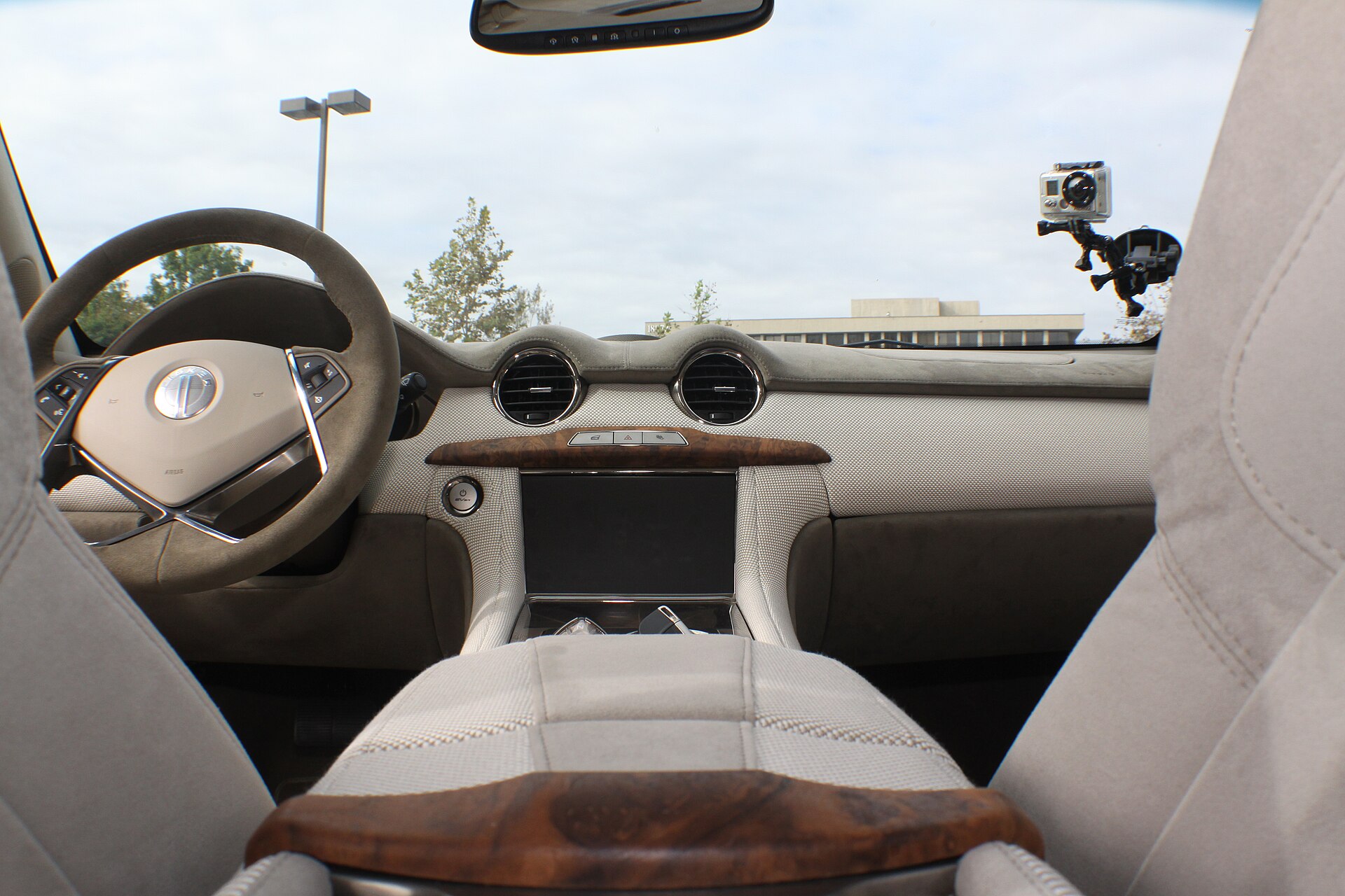 Fisker Karma dashboard and front seats