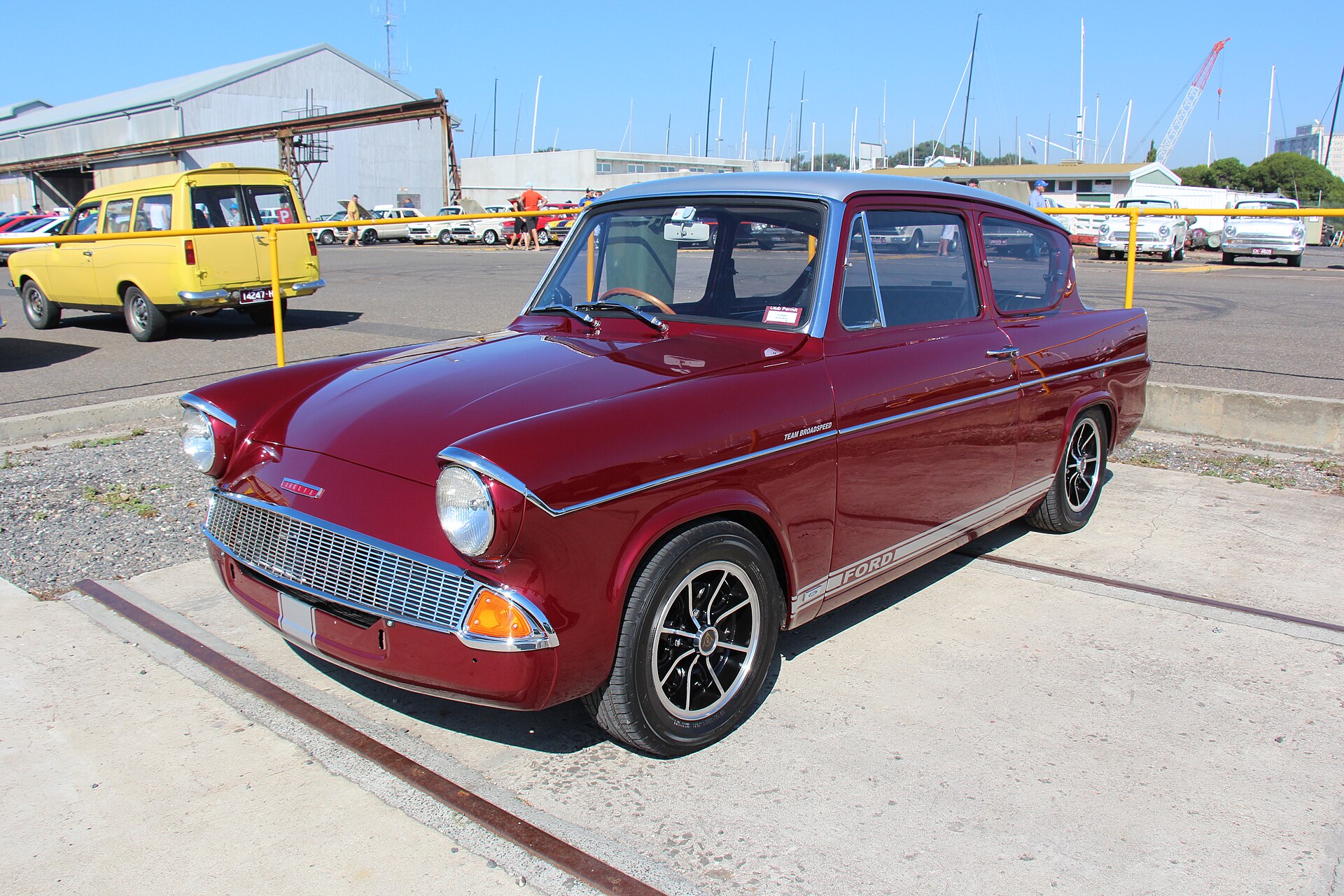 Ford Anglia 105E saloon of 1963, front view