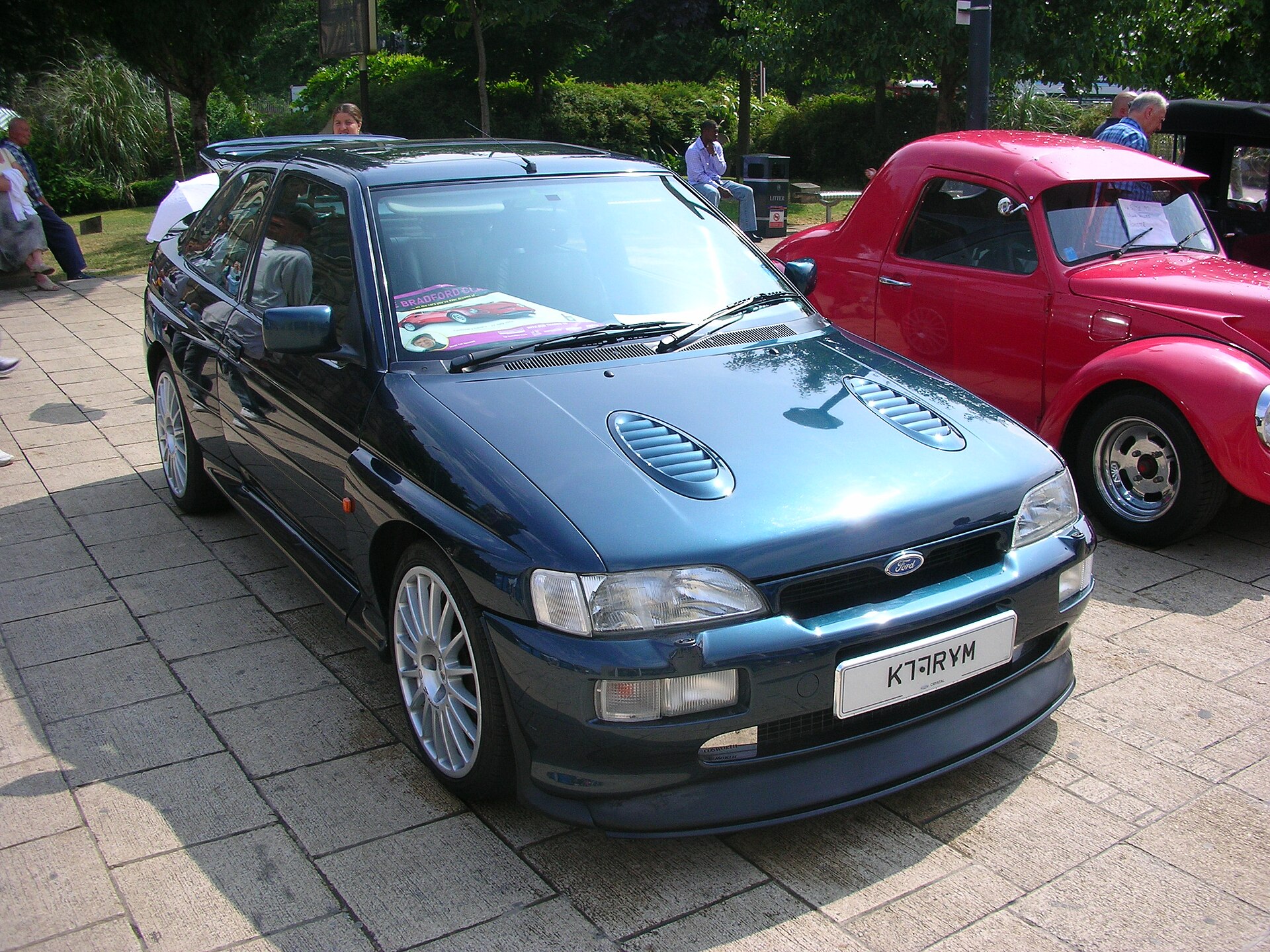Ford Escort RS Cosworth with its whale-tail rear spoiler
