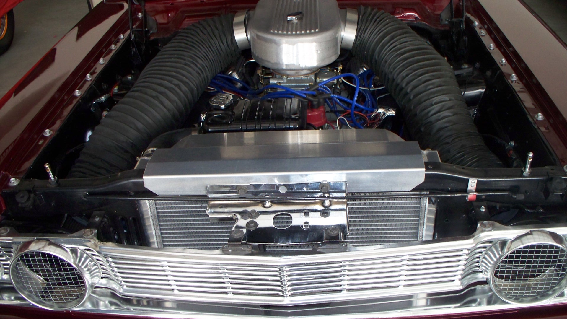 Front of a 1964 Thunderbolt with air intakes in the headlight openings
