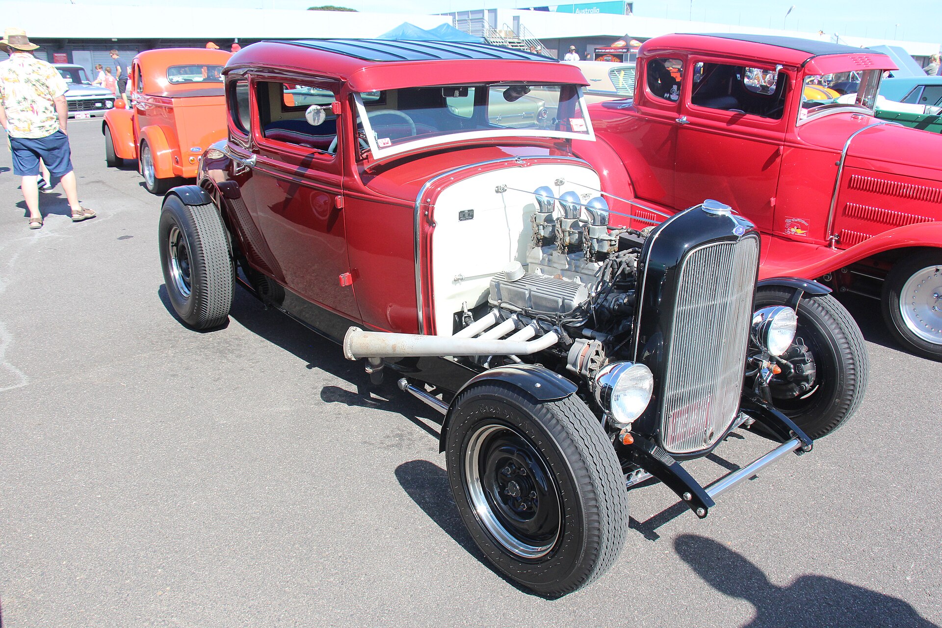 Ford Model A coupé of 1930 modified as a hot rod