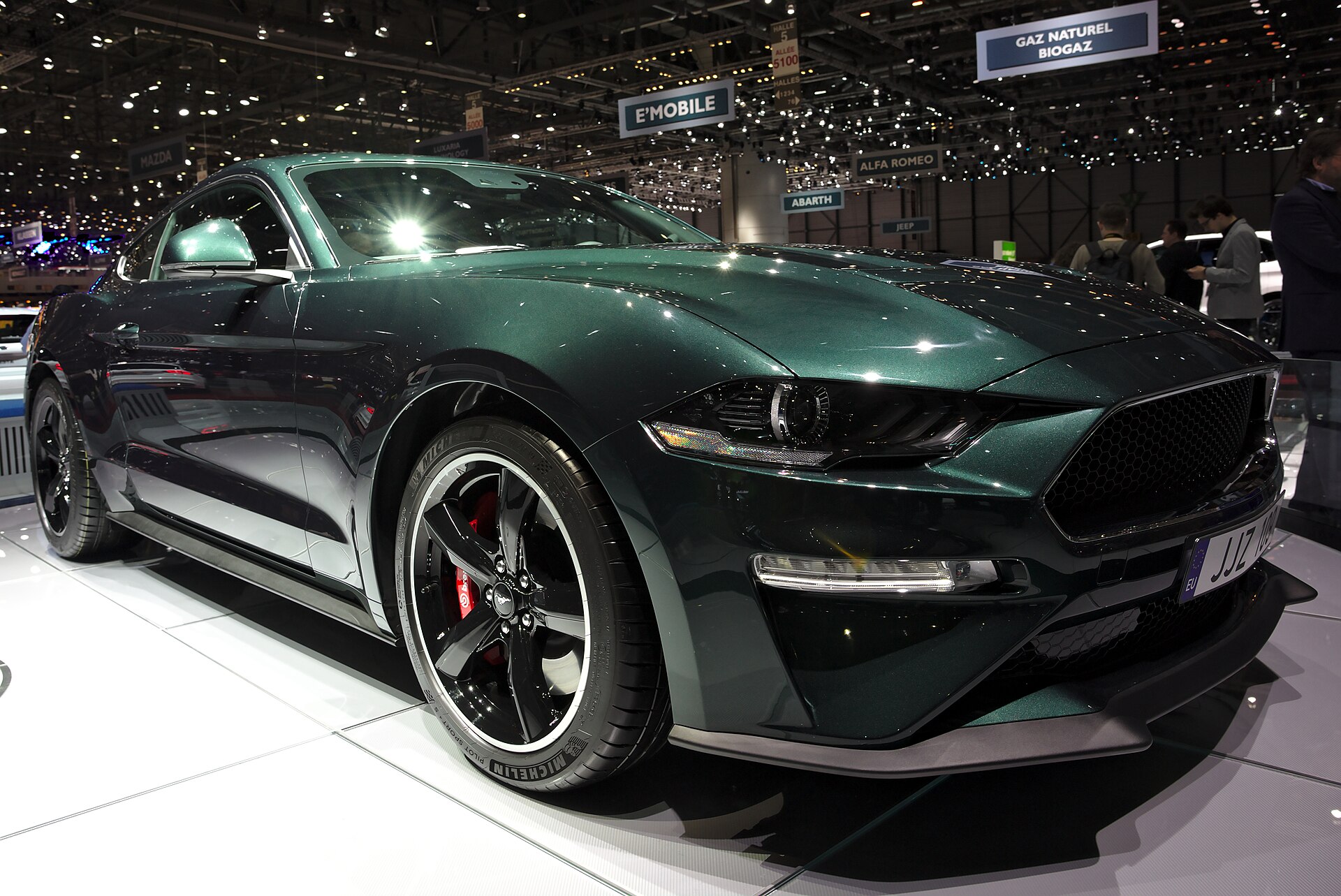 Ford Mustang Bullitt on the Geneva Motor Show stand in 2018