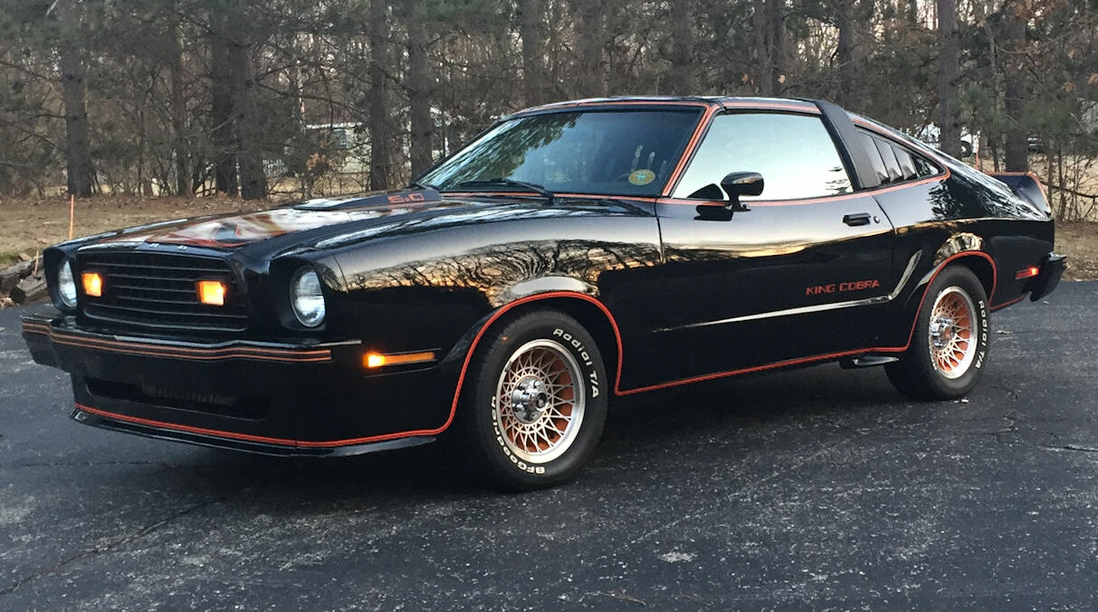 Ford Mustang II King Cobra with hood graphic