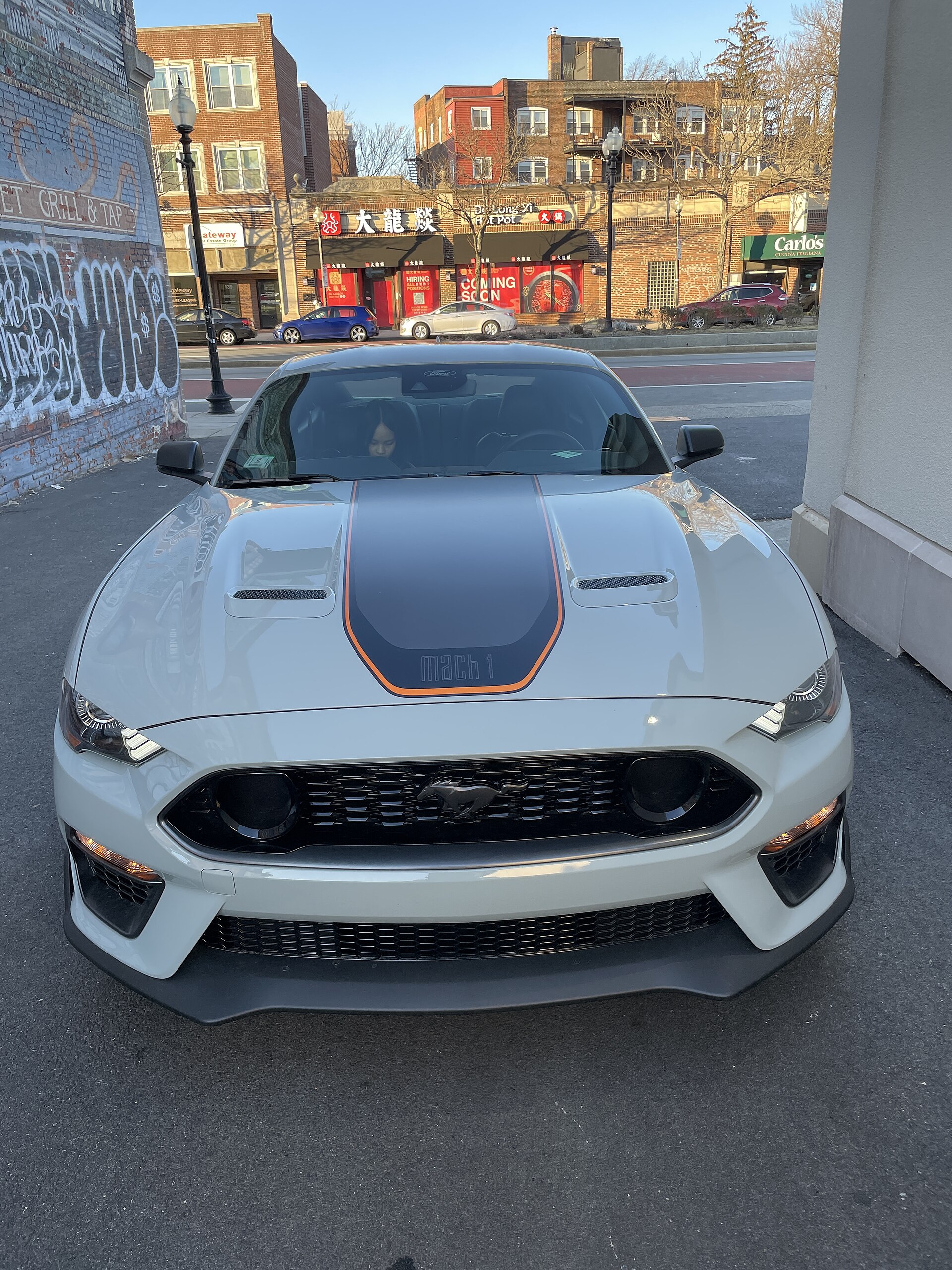 Front of a 2022 Ford Mustang Mach 1