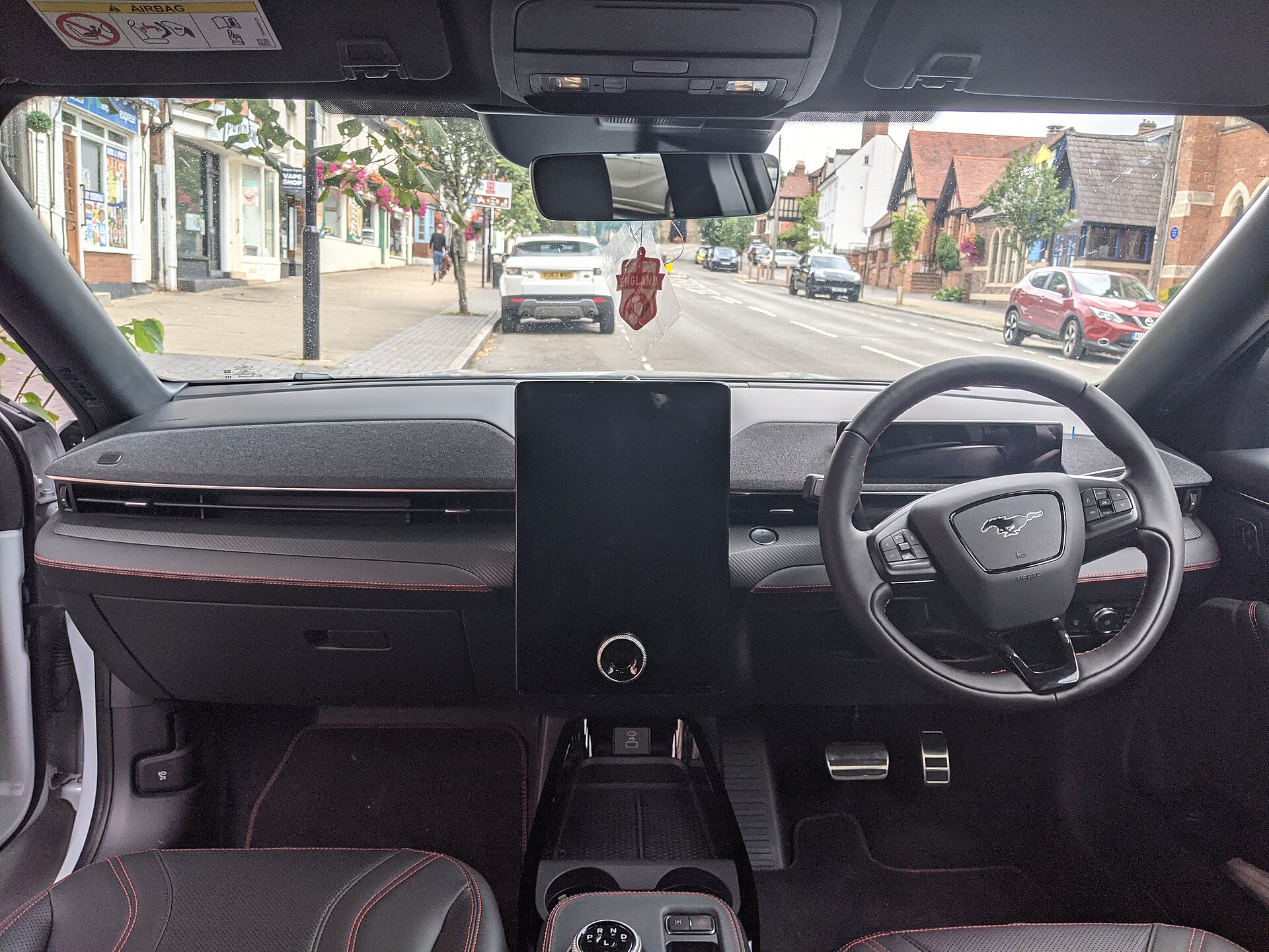 Ford Mustang Mach-E dashboard with large vertical touchscreen