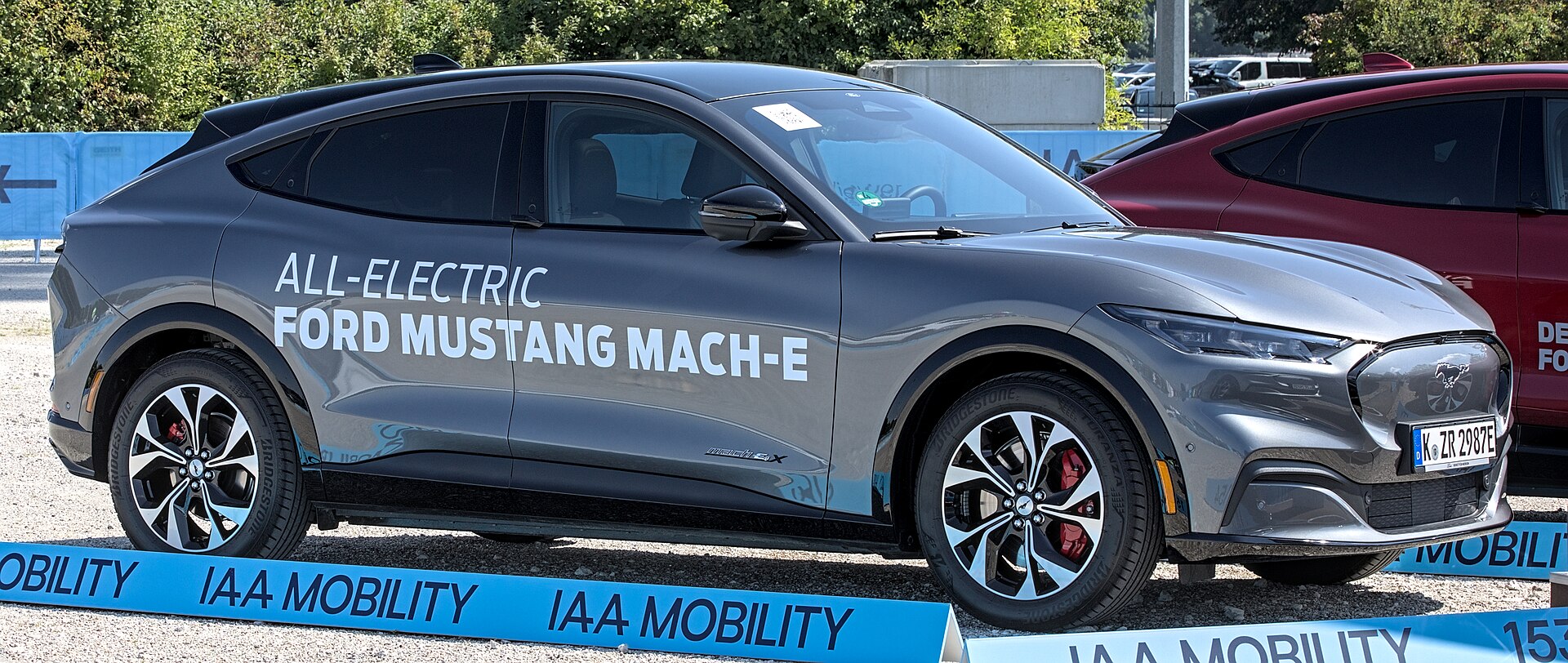 Ford Mustang Mach-E at a motor show