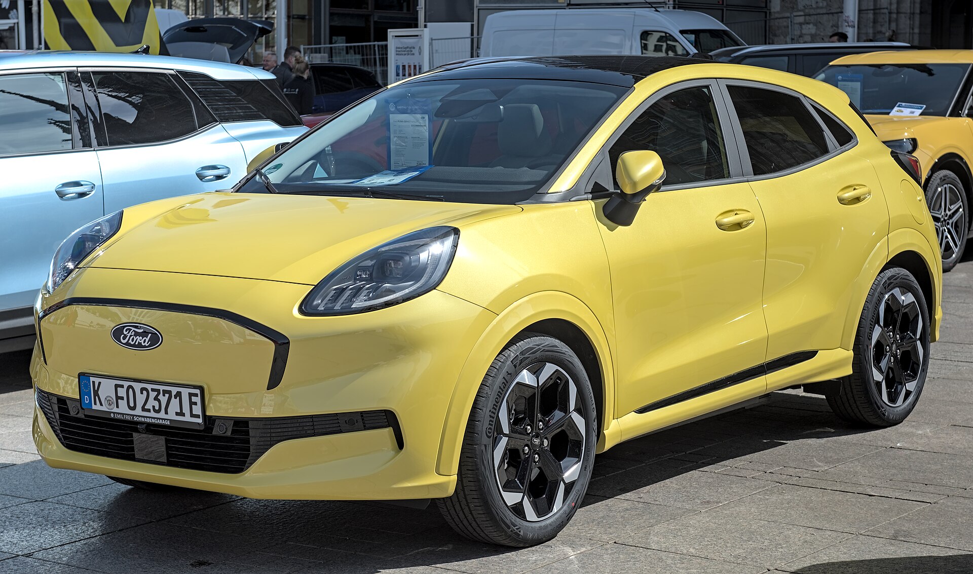 Electric Ford Puma Gen-E, front three-quarter view