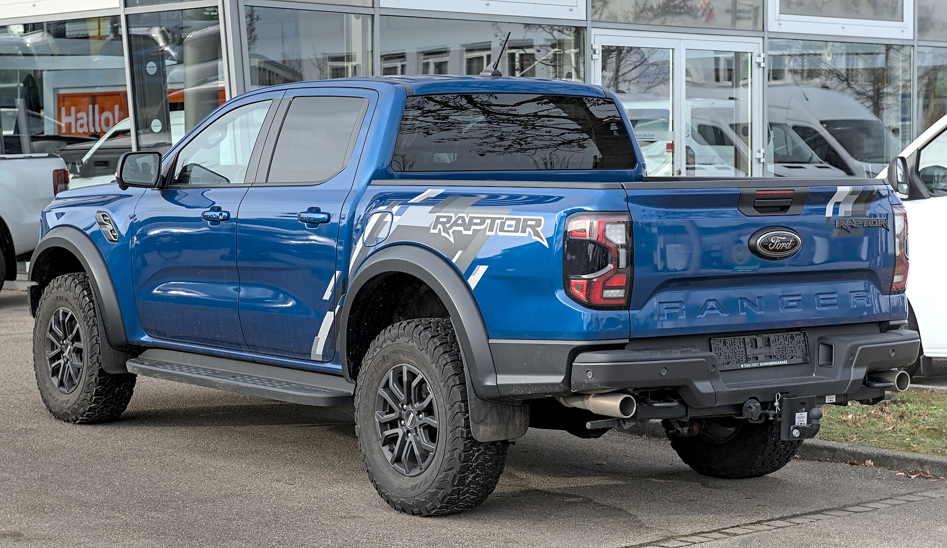 Ford Ranger Raptor of the P703 generation with wide wheel arches