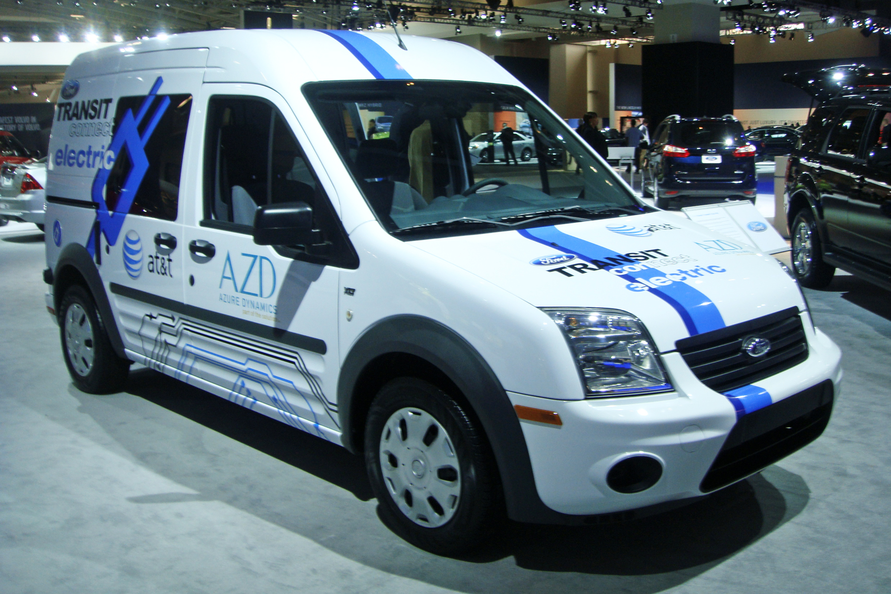 Ford Transit Connect Electric at a motor show
