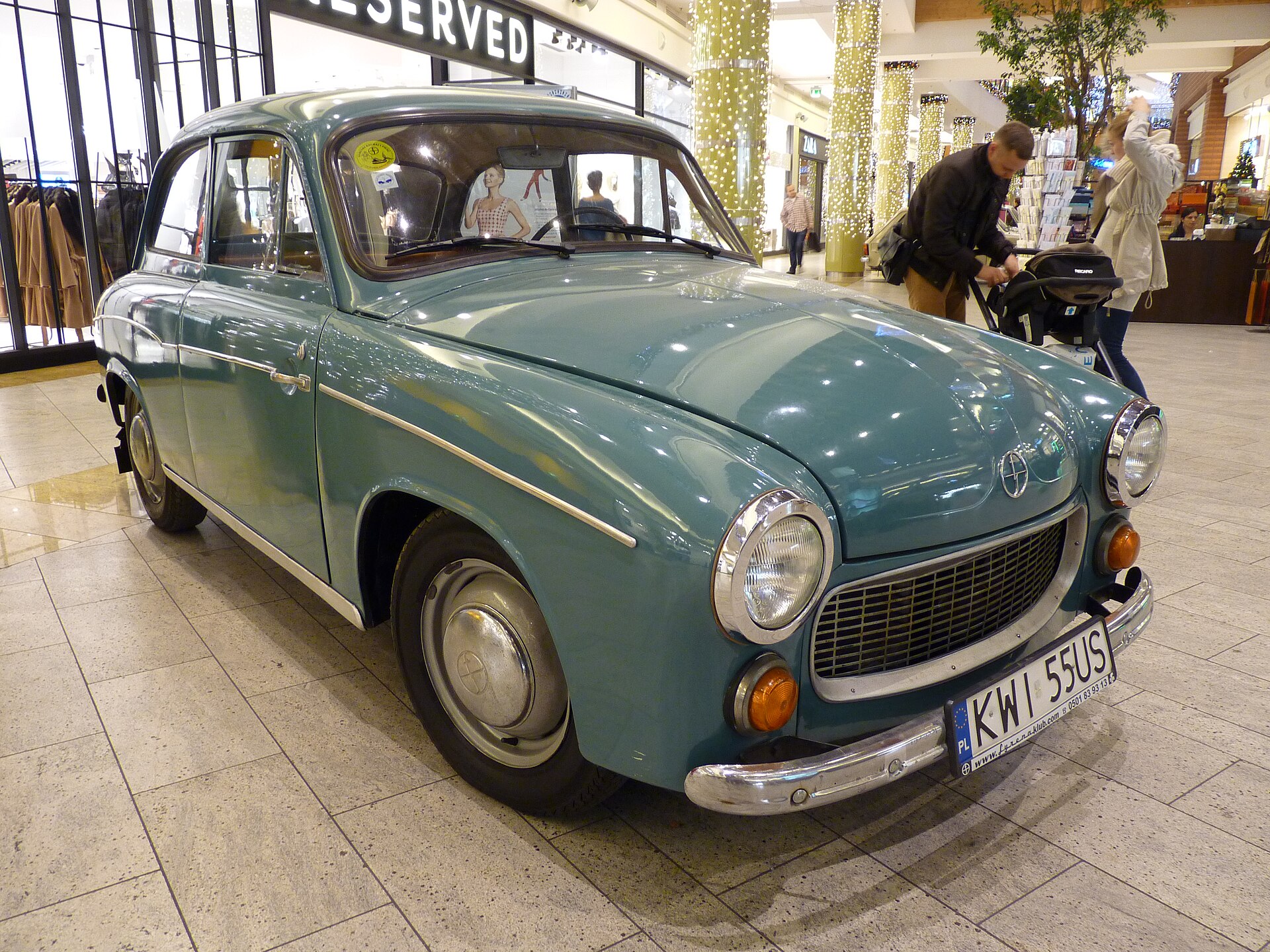 FSO Syrena 104 small saloon on display