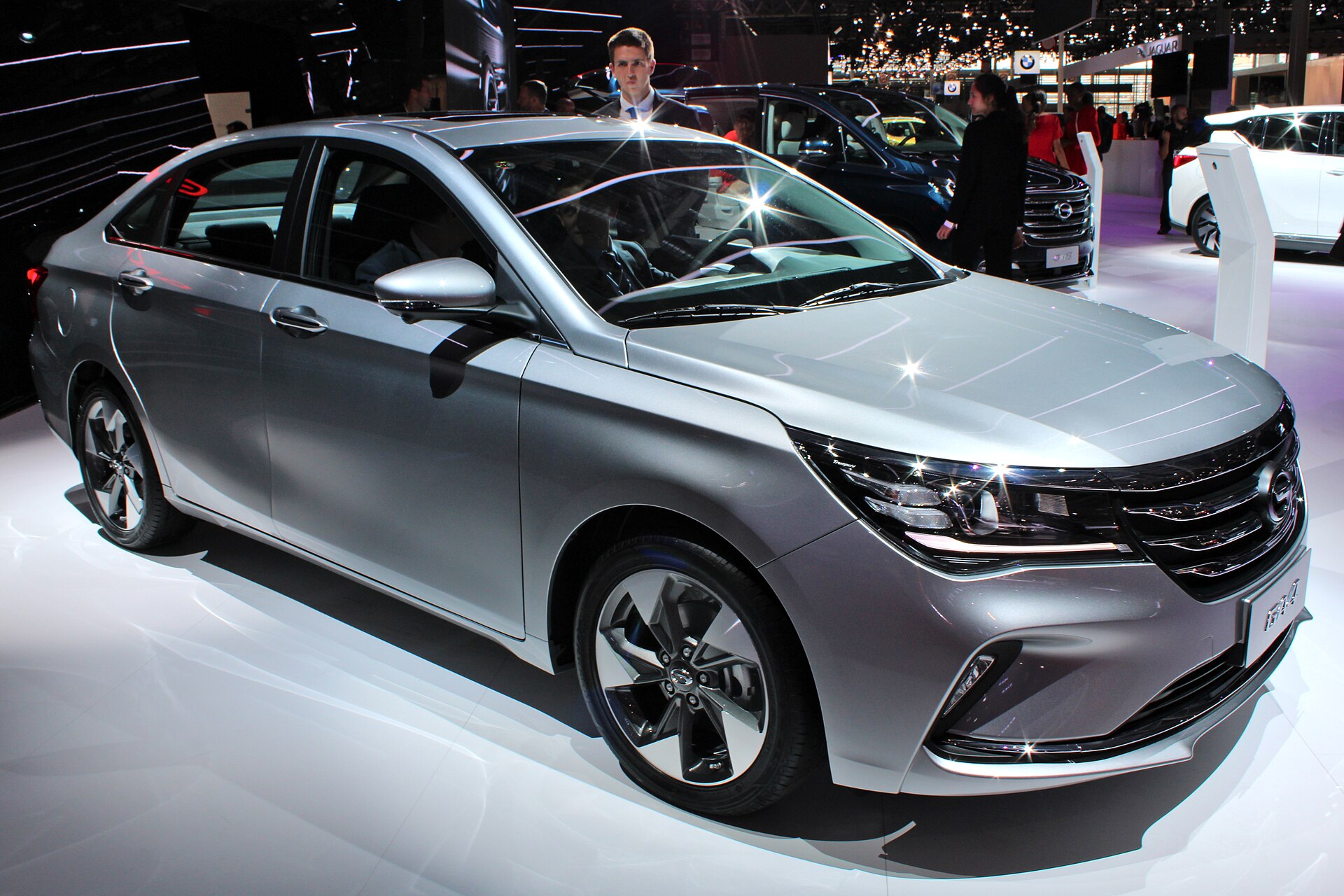 GAC Motor GA4 saloon on a motor show stand