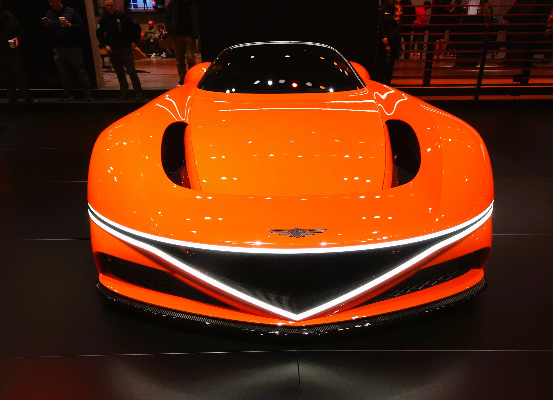Red Genesis X Gran Berlinetta concept coupé on display