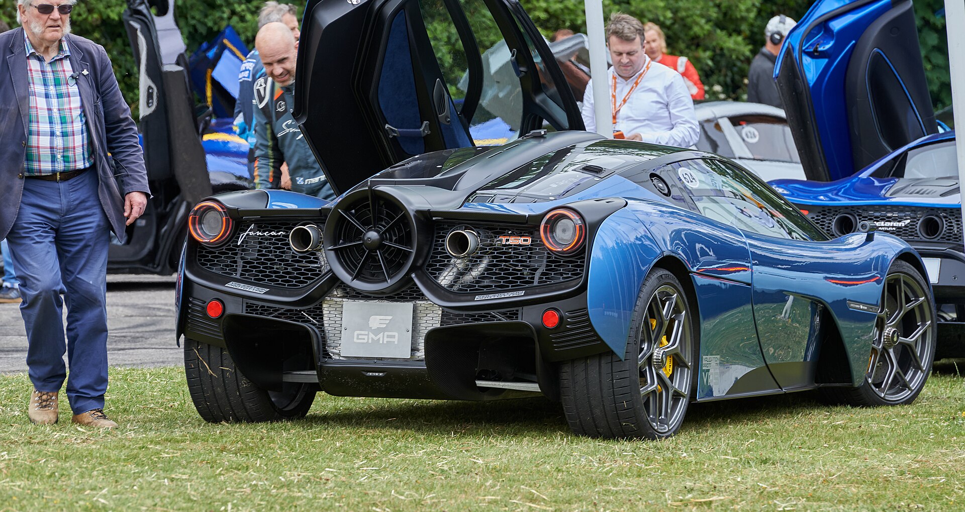 Gordon Murray T.50, rear view with the fan