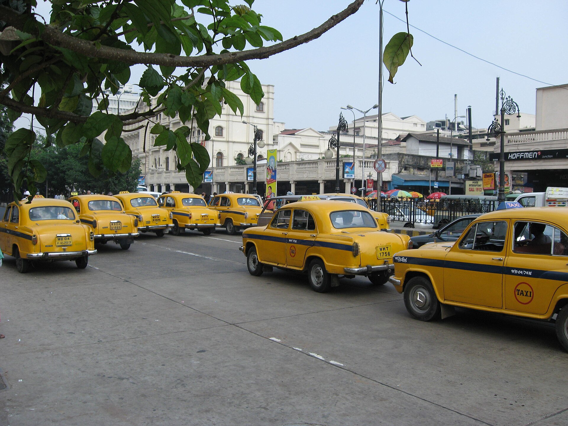 Ambassador taxi in a Kolkata street