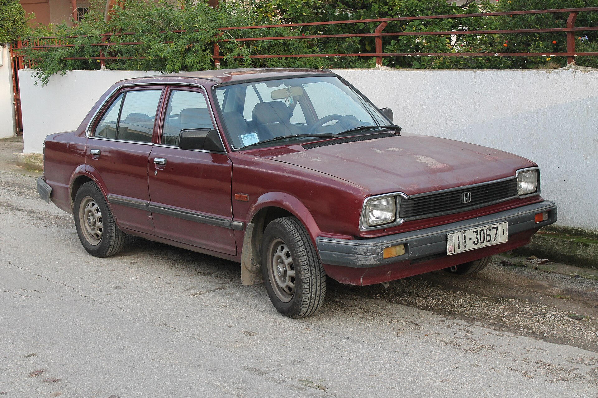 Honda Civic four-door saloon of the early 1980s, exterior view