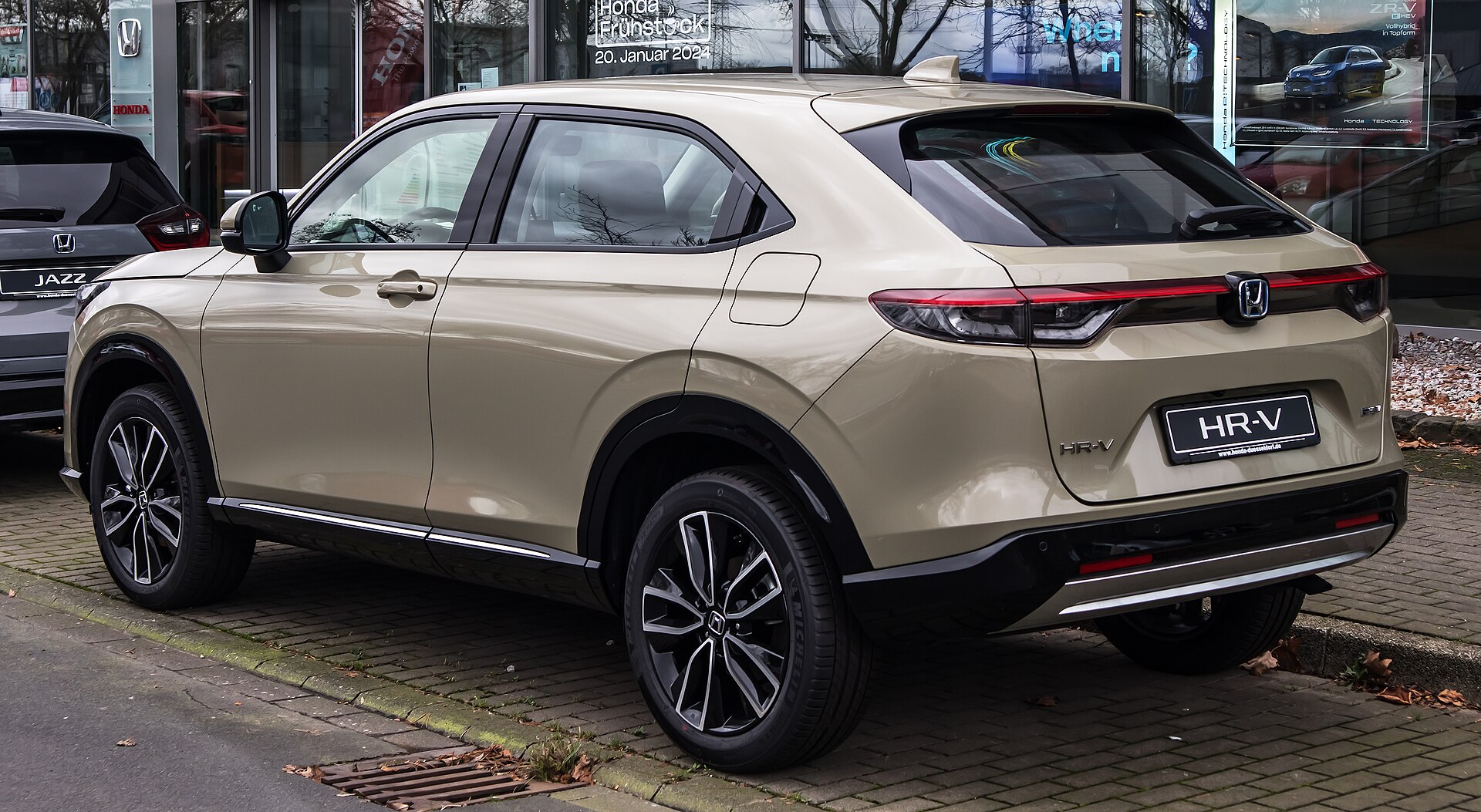 Honda HR-V e:HEV third generation, rear three-quarter view