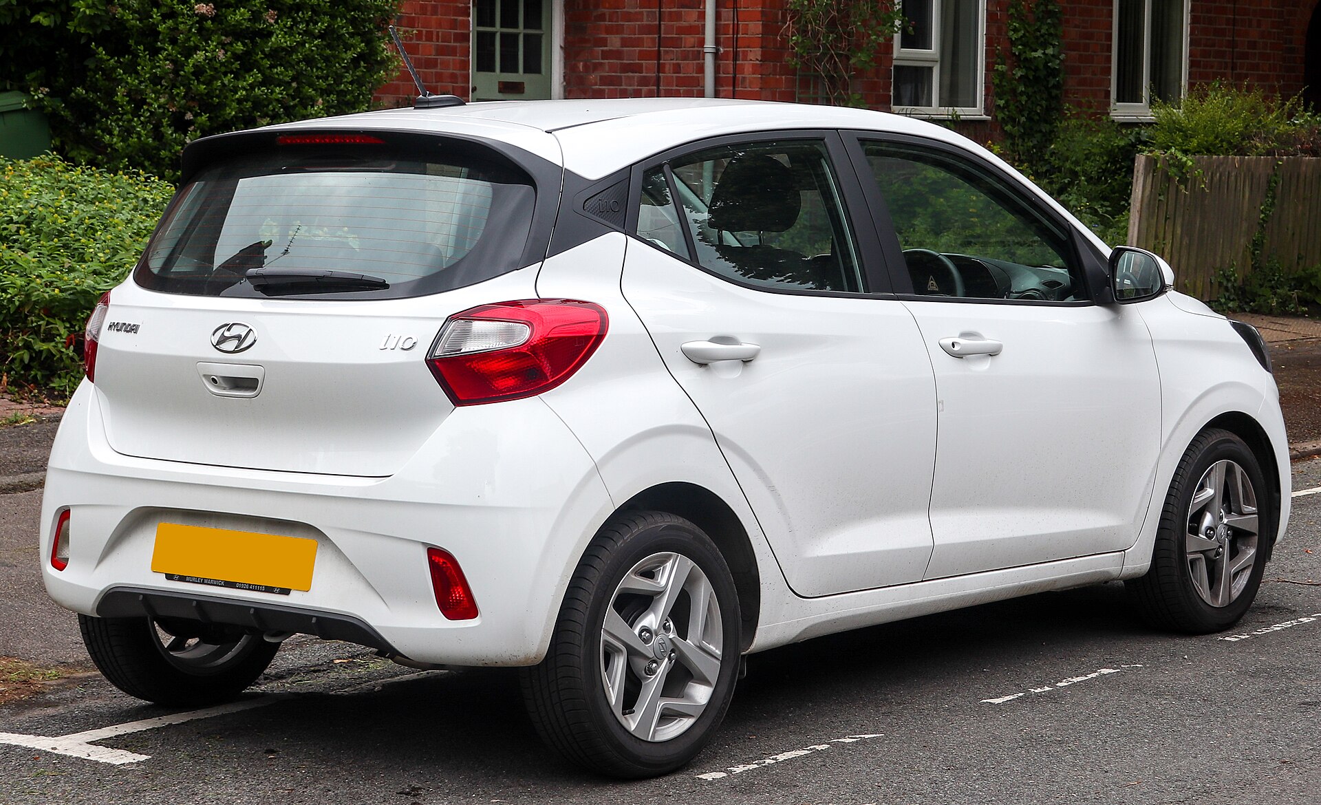 Hyundai i10 third generation, rear three-quarter view