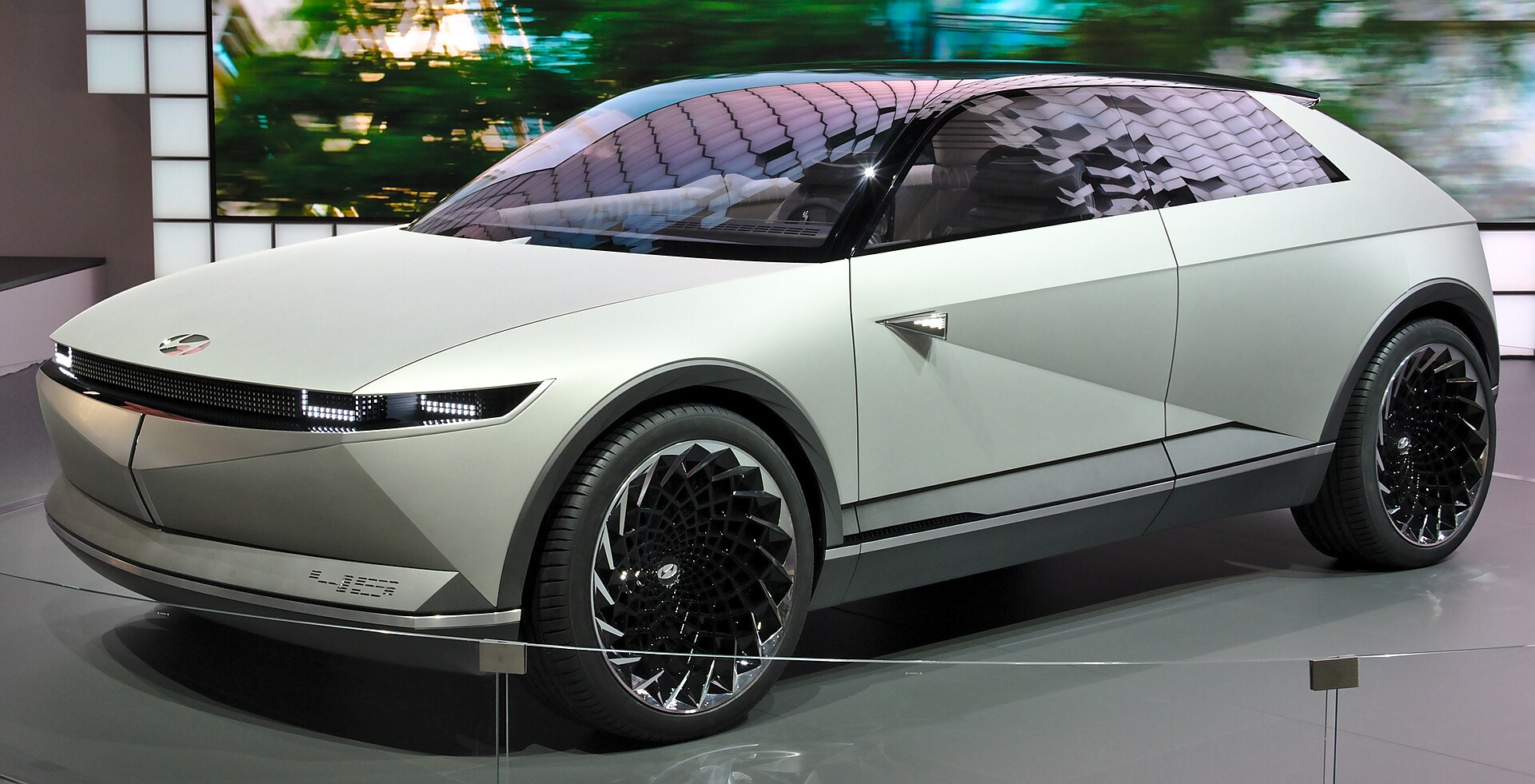 Hyundai 45 EV concept car on display