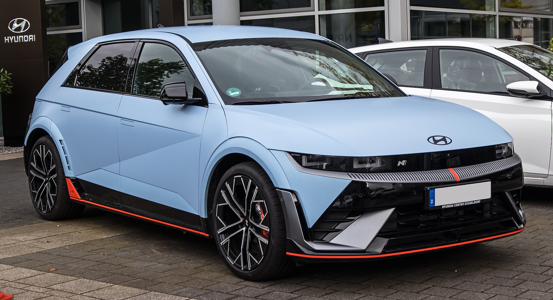 Hyundai Ioniq 5 N, front three-quarter view