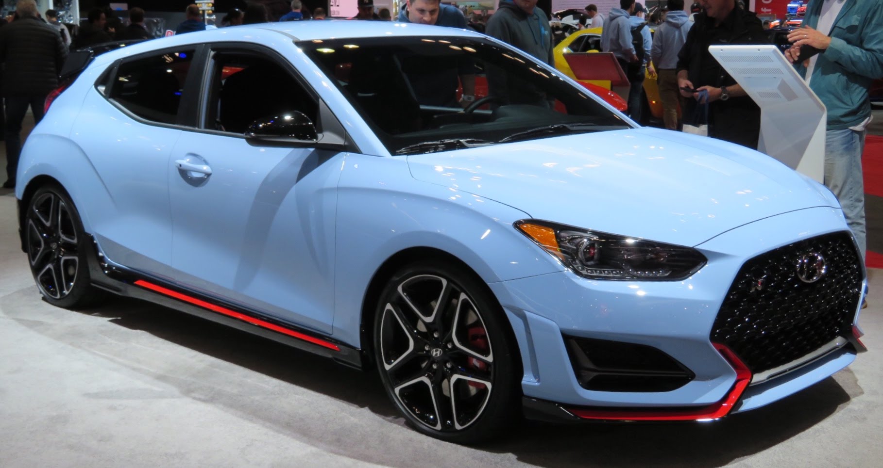 Front view of a 2019 Hyundai Veloster N