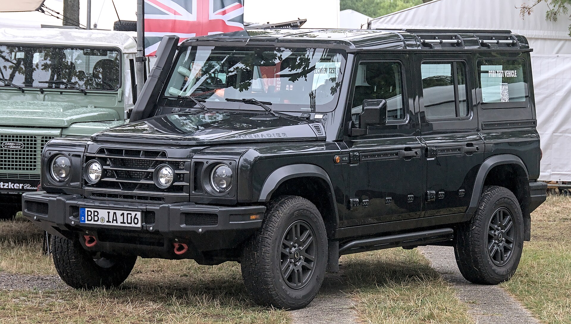 Ineos Grenadier at an outdoor car event