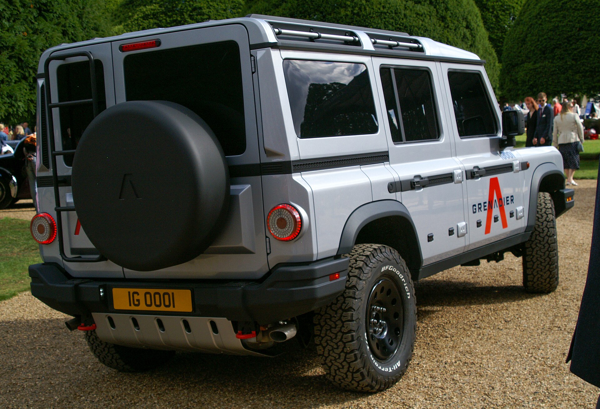 Ineos Grenadier, rear view with side-hinged doors