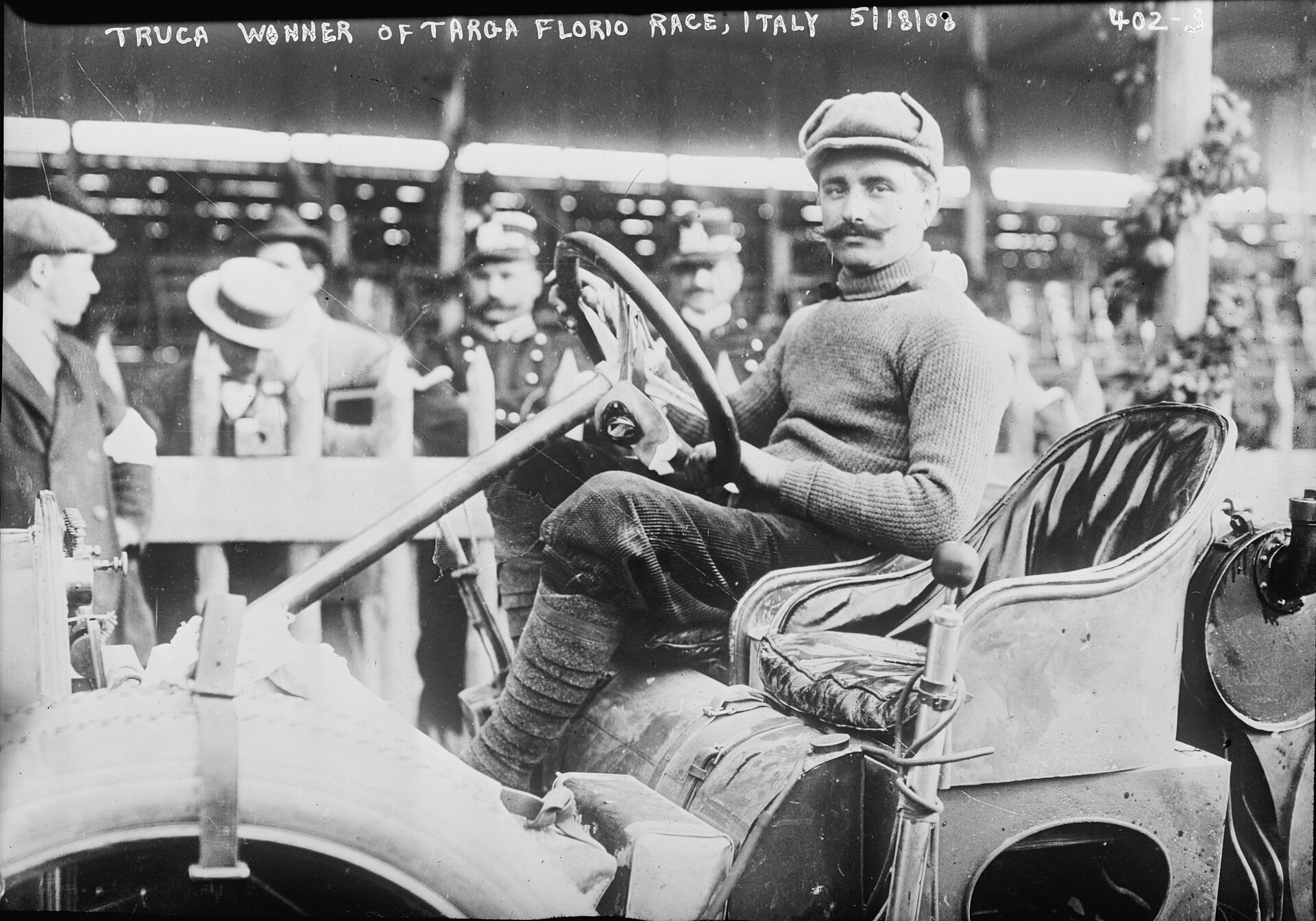 Historic photo of Vincenzo Trucco racing an Isotta Fraschini