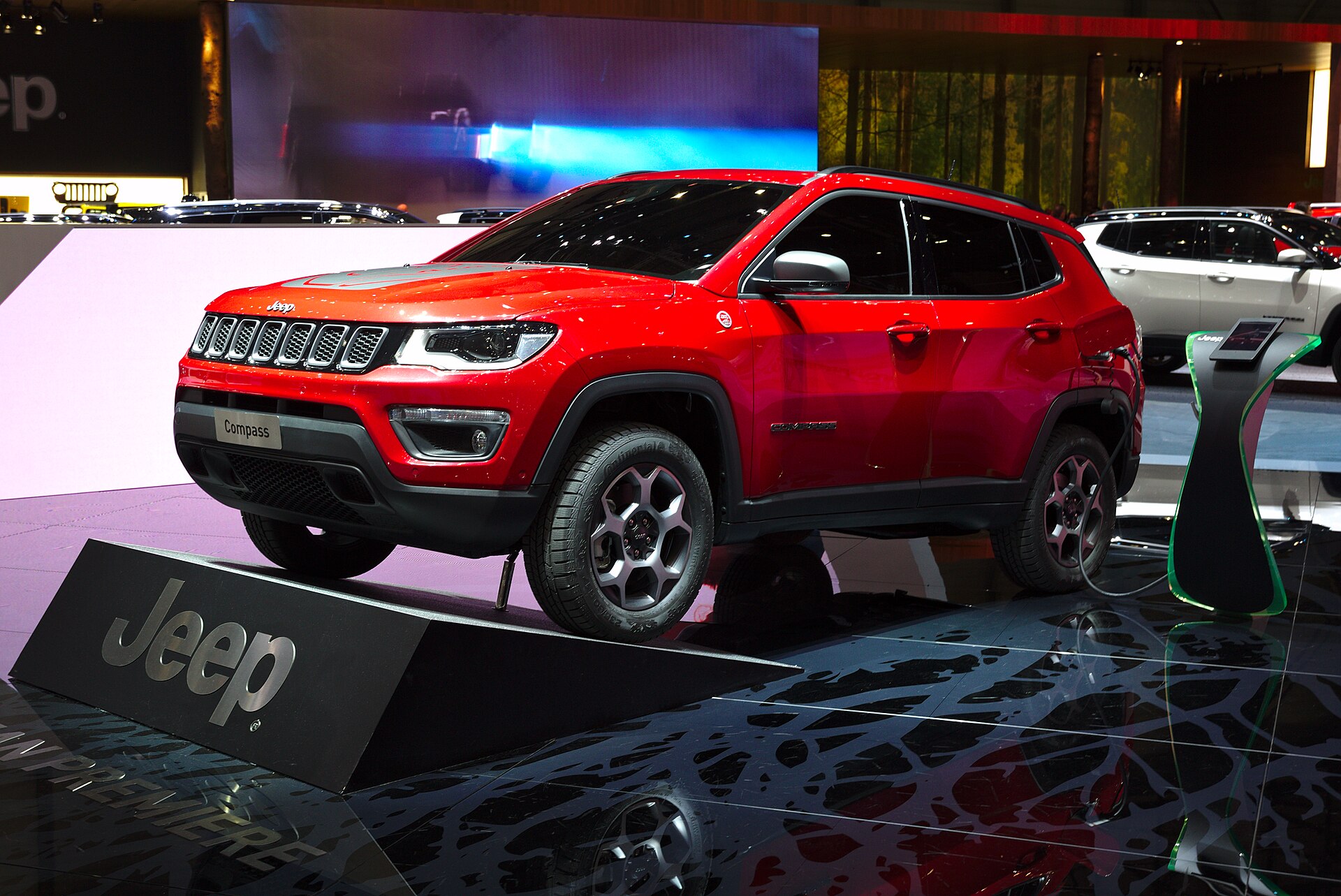 Jeep Compass 4xe plug-in hybrid on display