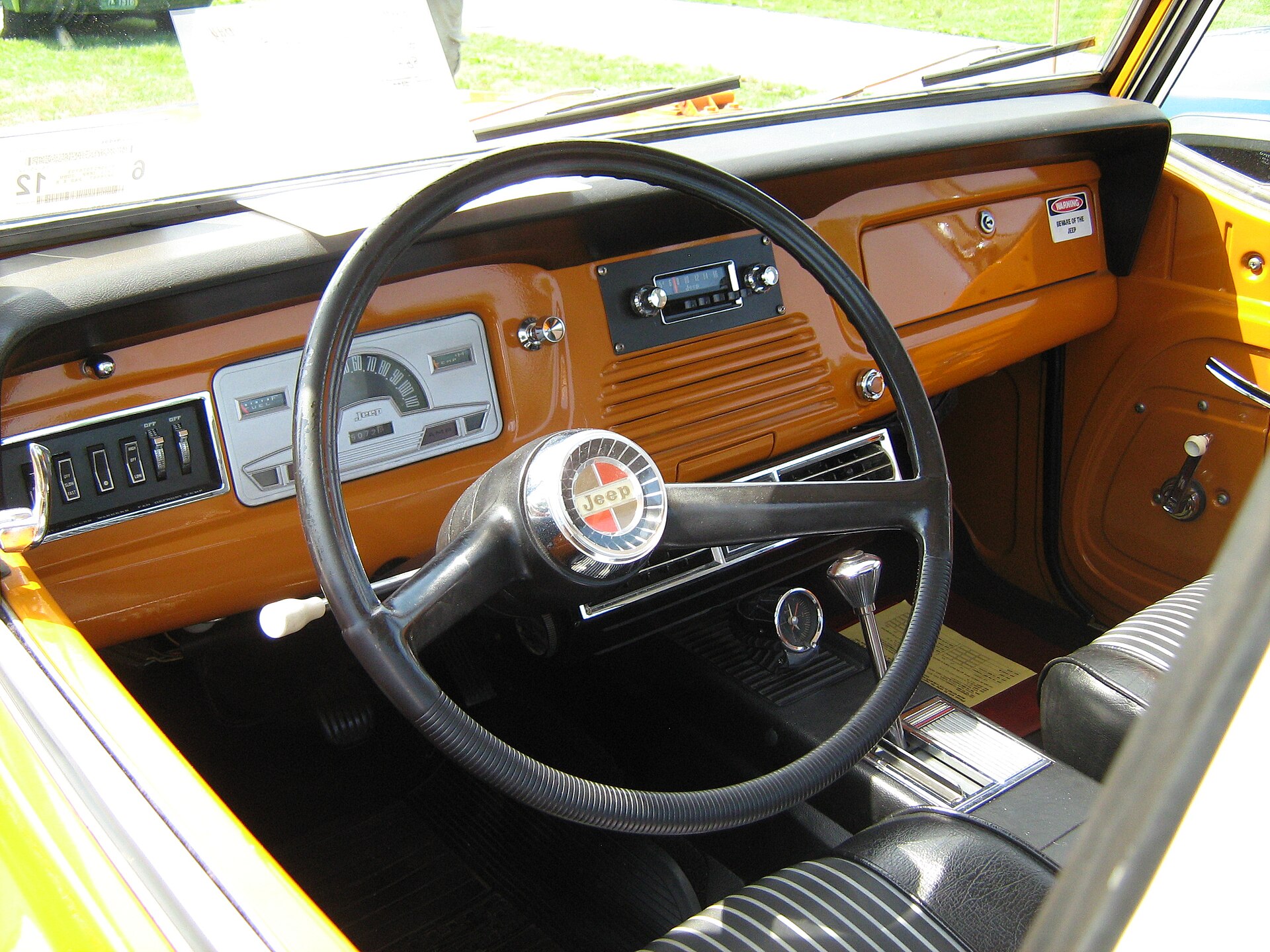 Jeepster Commando dashboard and seats