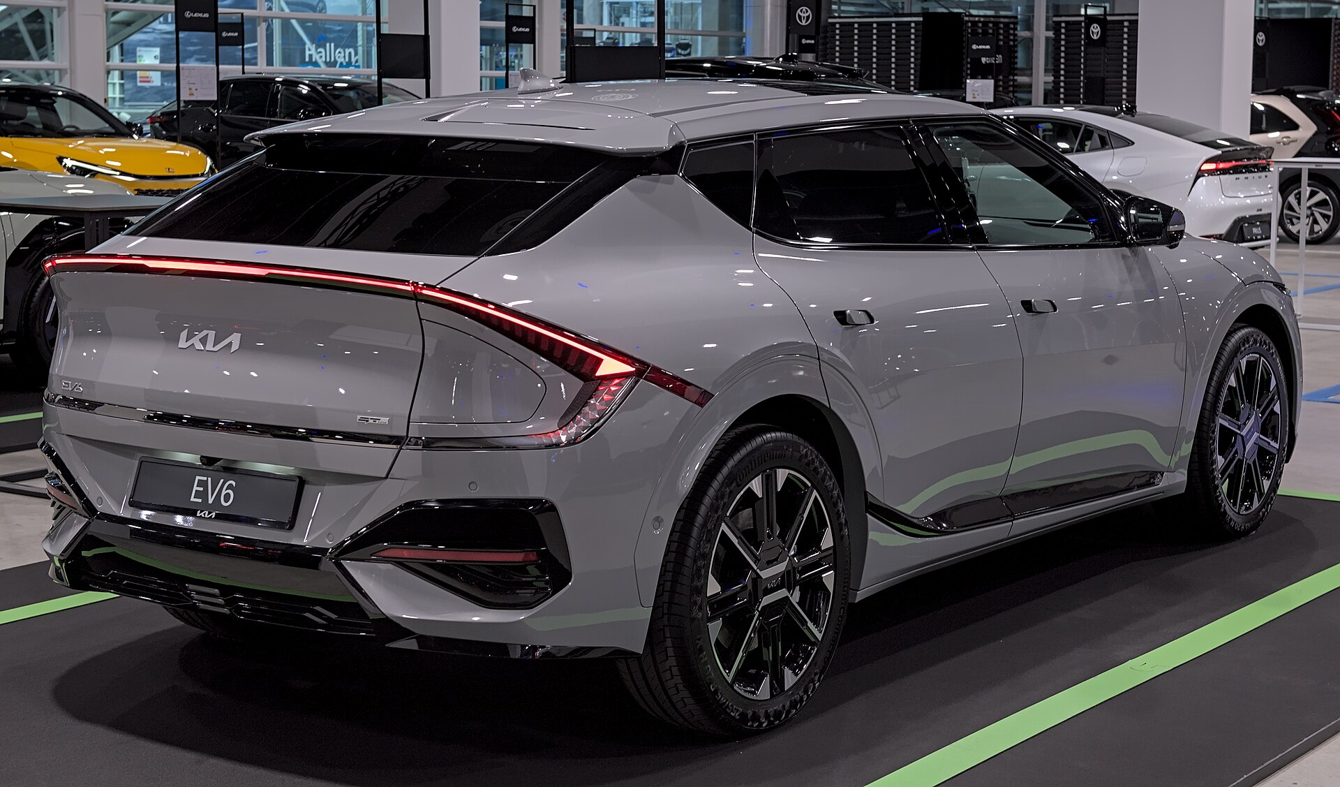Facelifted Kia EV6 GT-Line, front view with new headlights